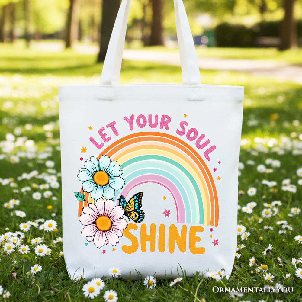 Let Your Soul Shine Rainbow Tote Bag
