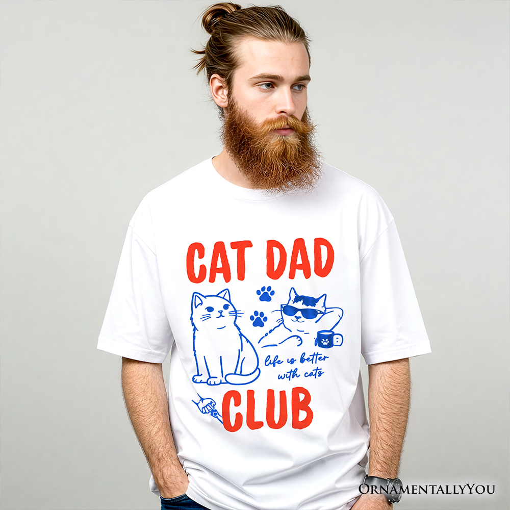 Cat Dad Club Retro T-Shirt