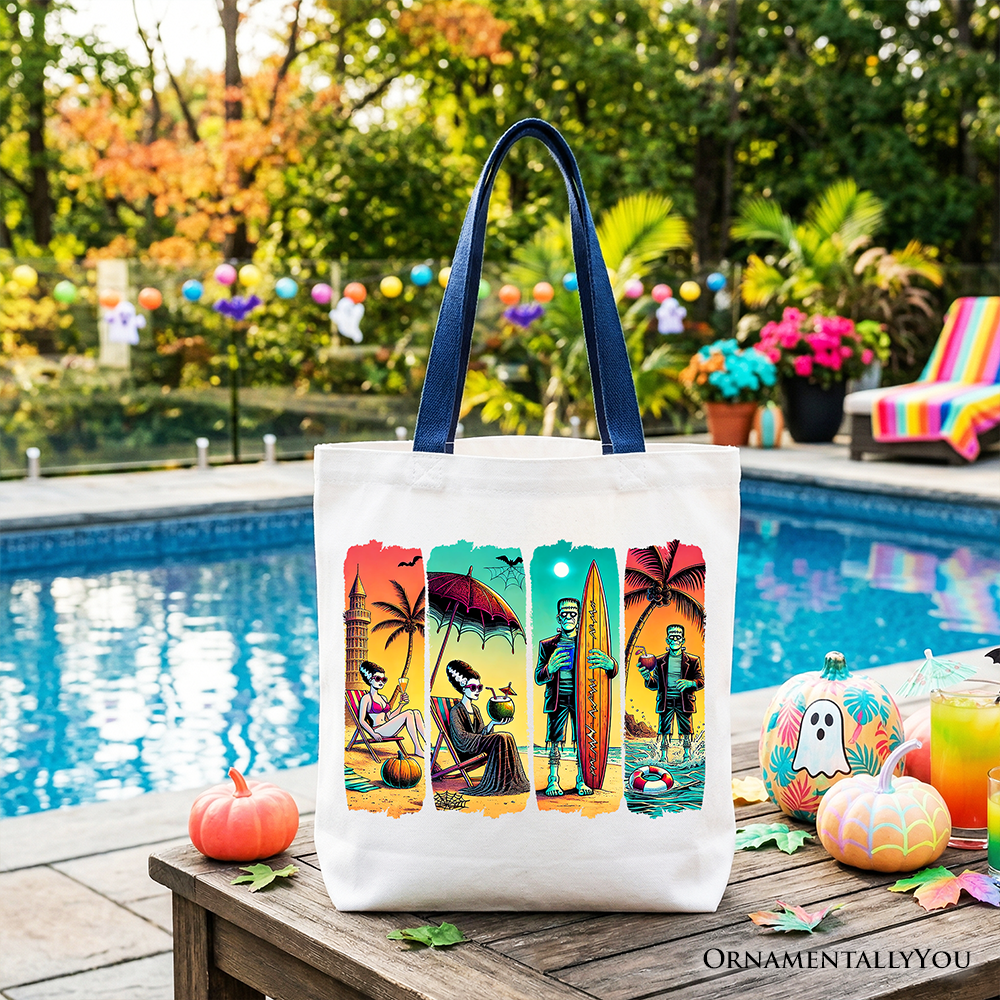 Frankenstein's Beach Vacation Tote Bag