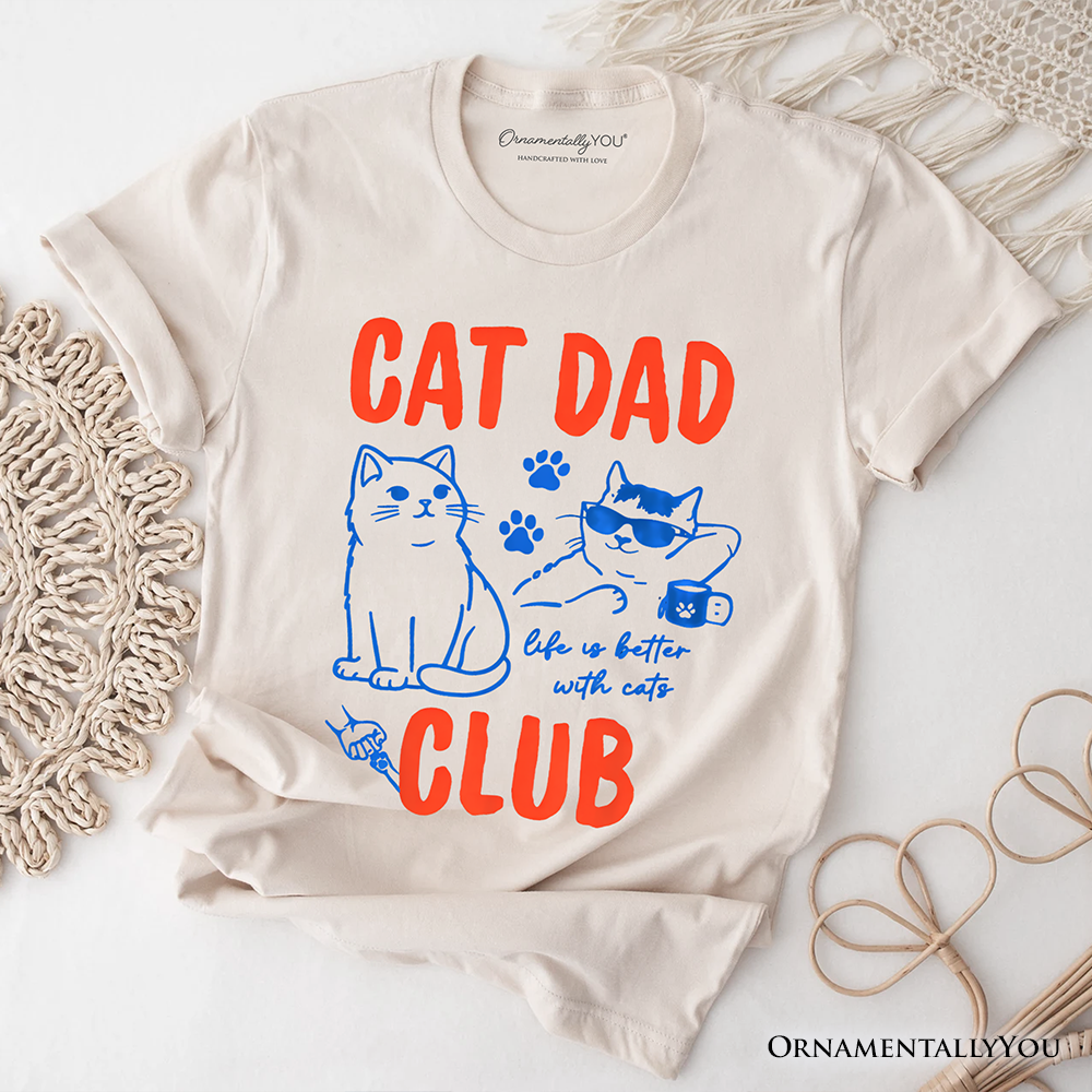 Cat Dad Club Retro T-Shirt
