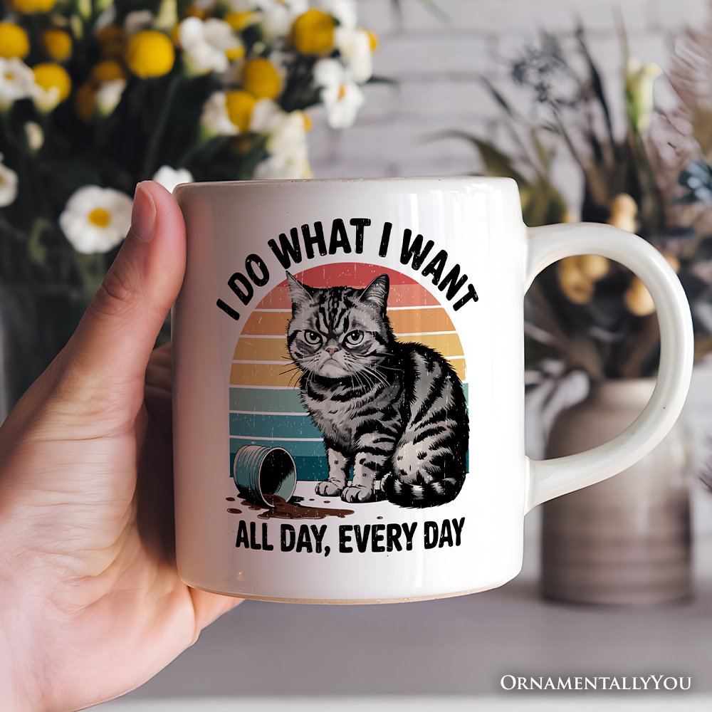 I Do What I Want Cat Personalized Mug