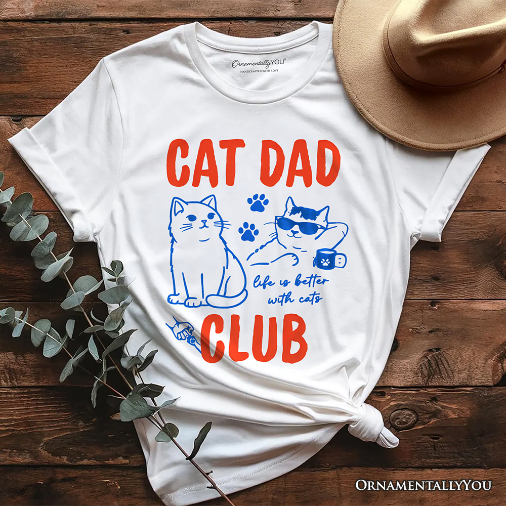 Cat Dad Club Retro T-Shirt