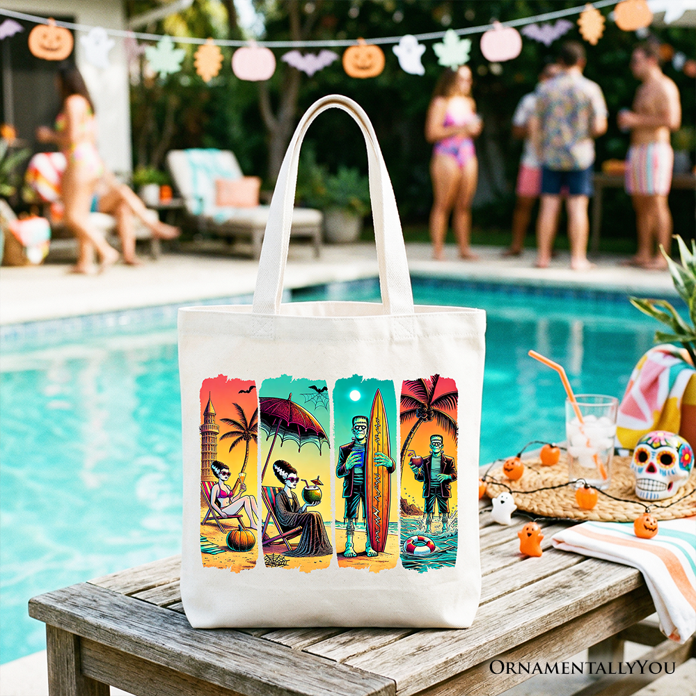Frankenstein's Beach Vacation Tote Bag