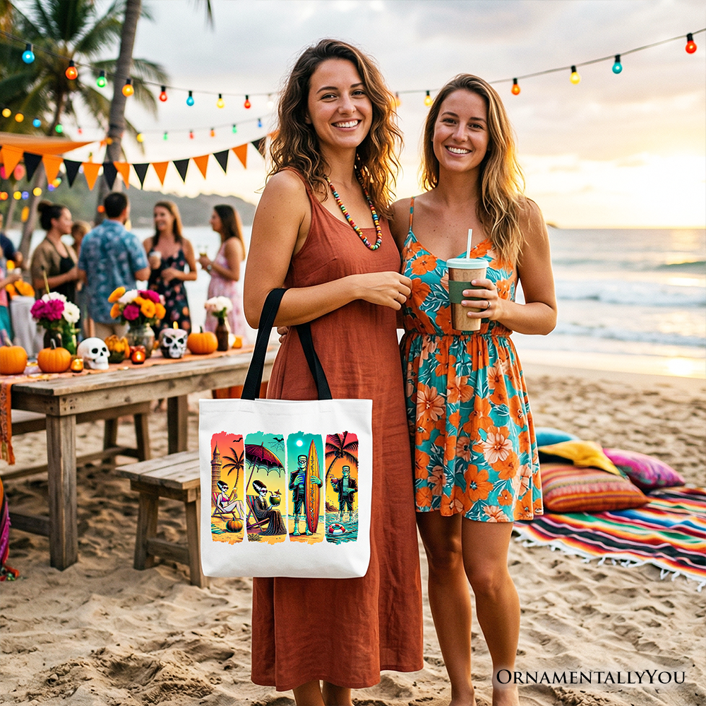 Frankenstein's Beach Vacation Tote Bag
