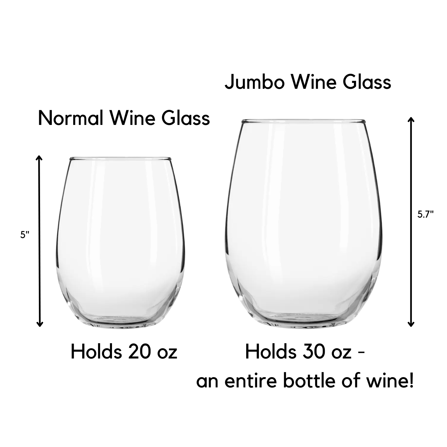 Treat Yo Self Jumbo Stemless Wine Glass in Rainbow Colors | 30 Oz