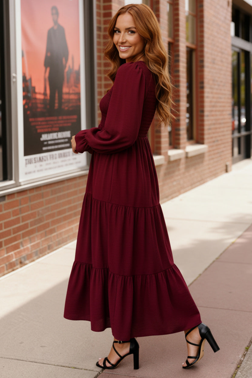 Burgundy Magic Maxi Dress