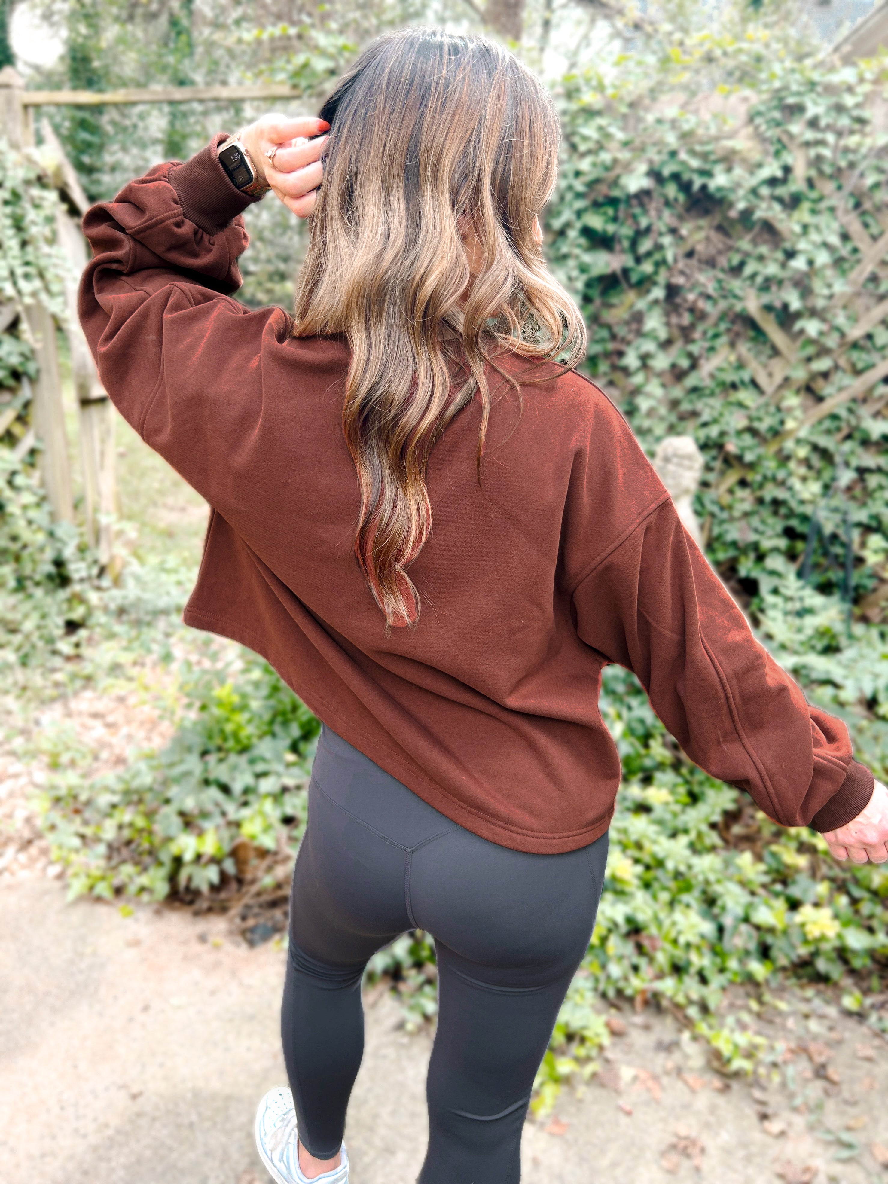 Light Fleece Midi Balloon Sleeve Sweater