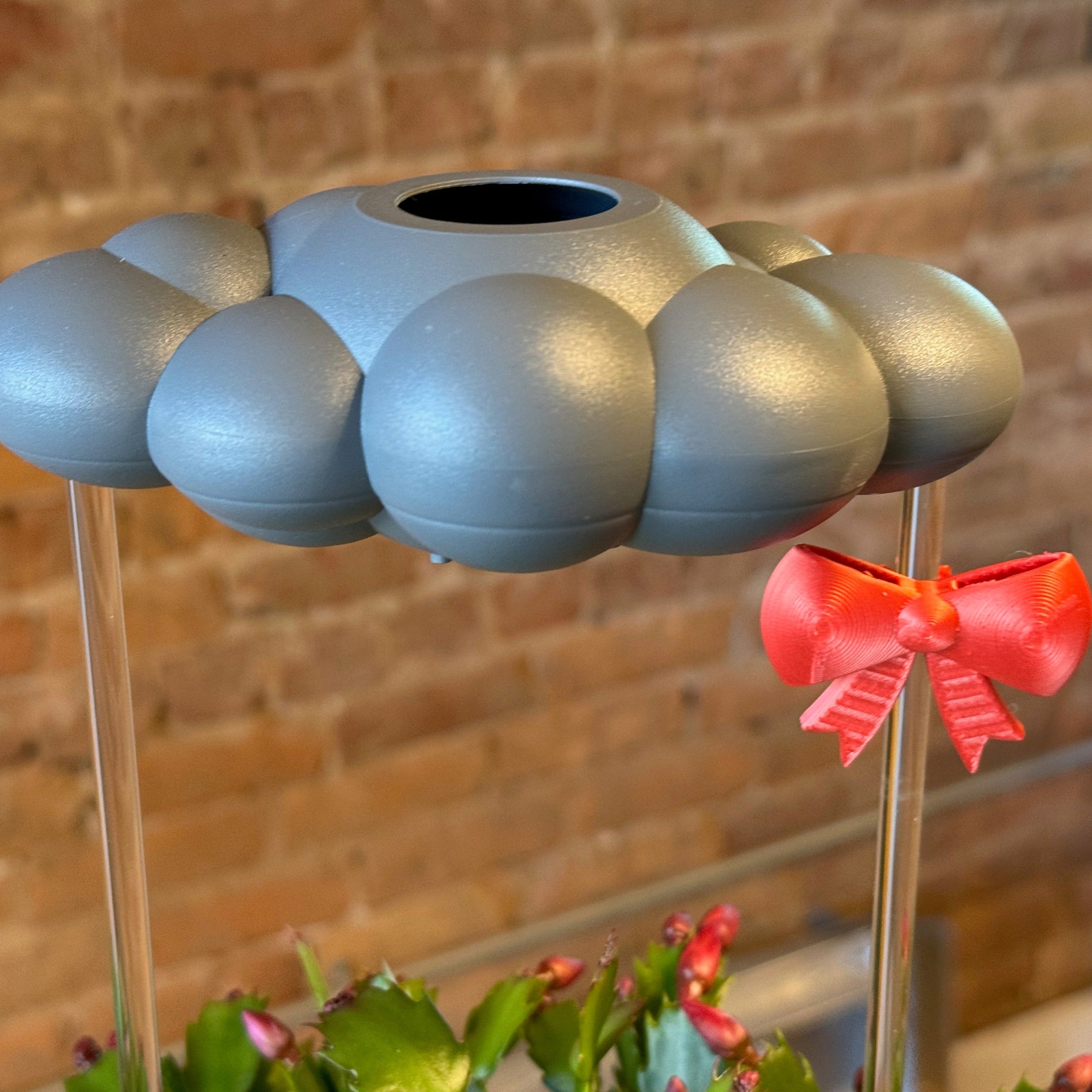 Stormy Dripping Rain Cloud with Bow Charm