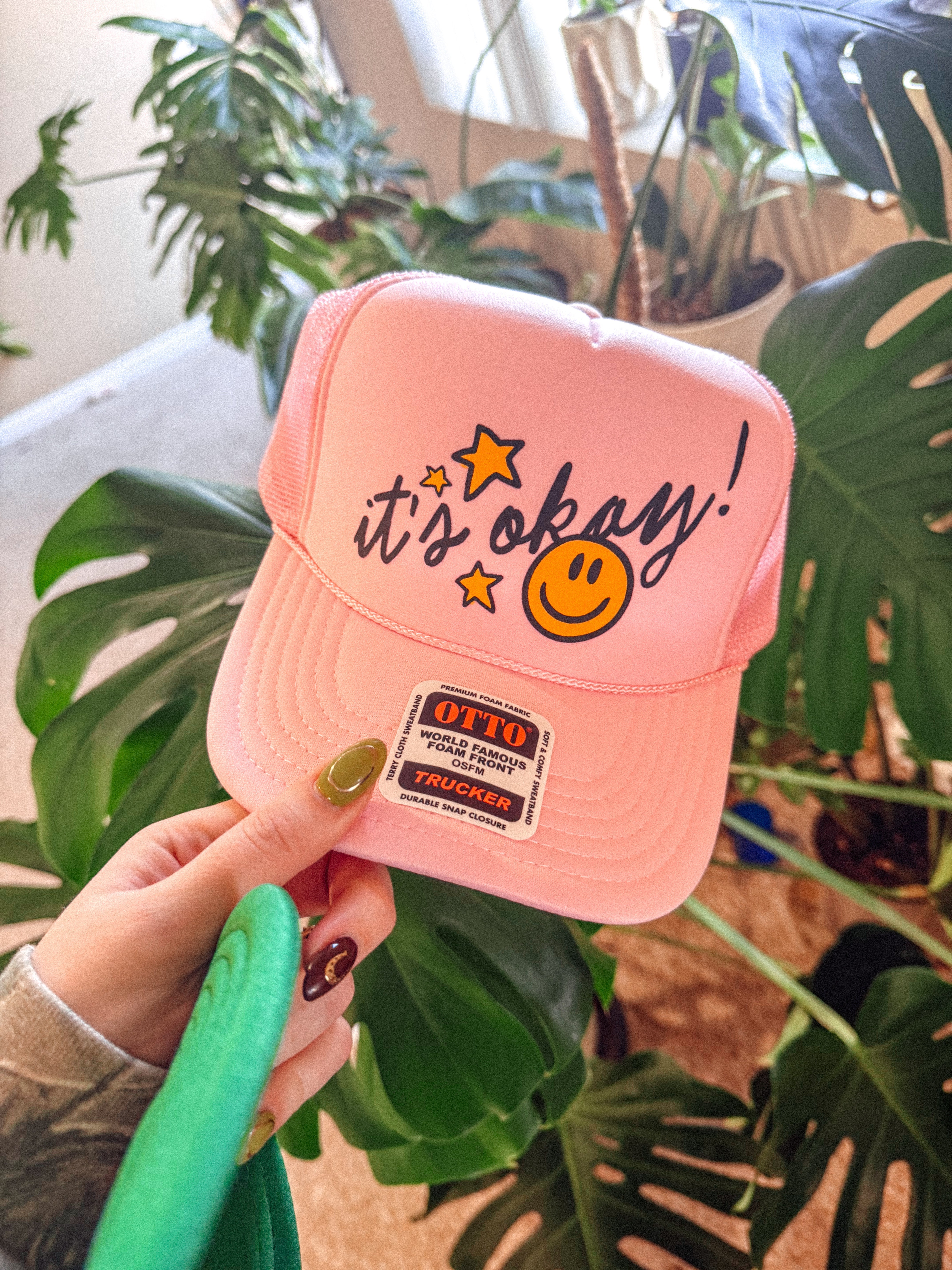 It's Okay! Smile & Star Trucker Hat