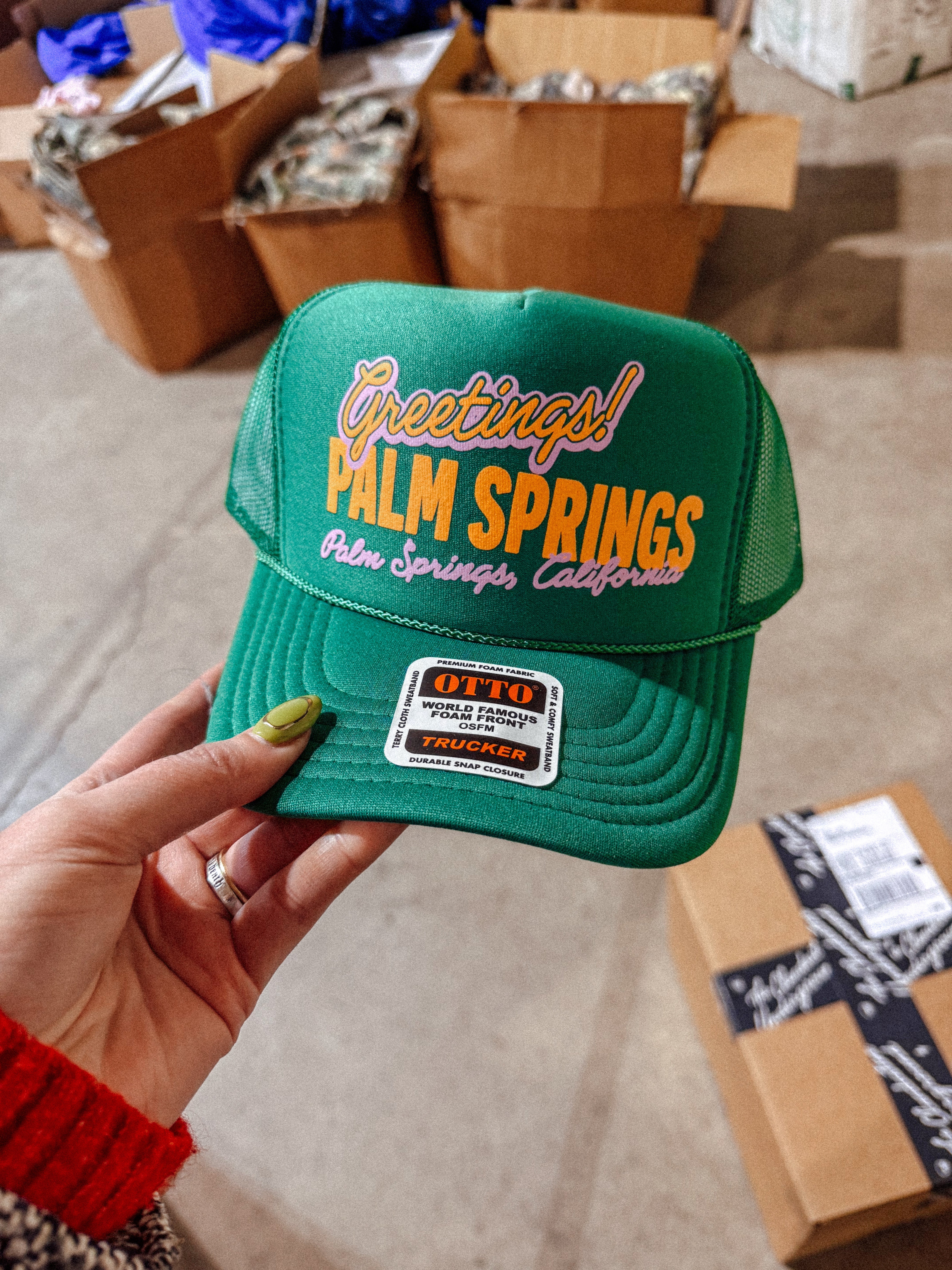 Greetings! Palm Springs, Summer Trucker Hat