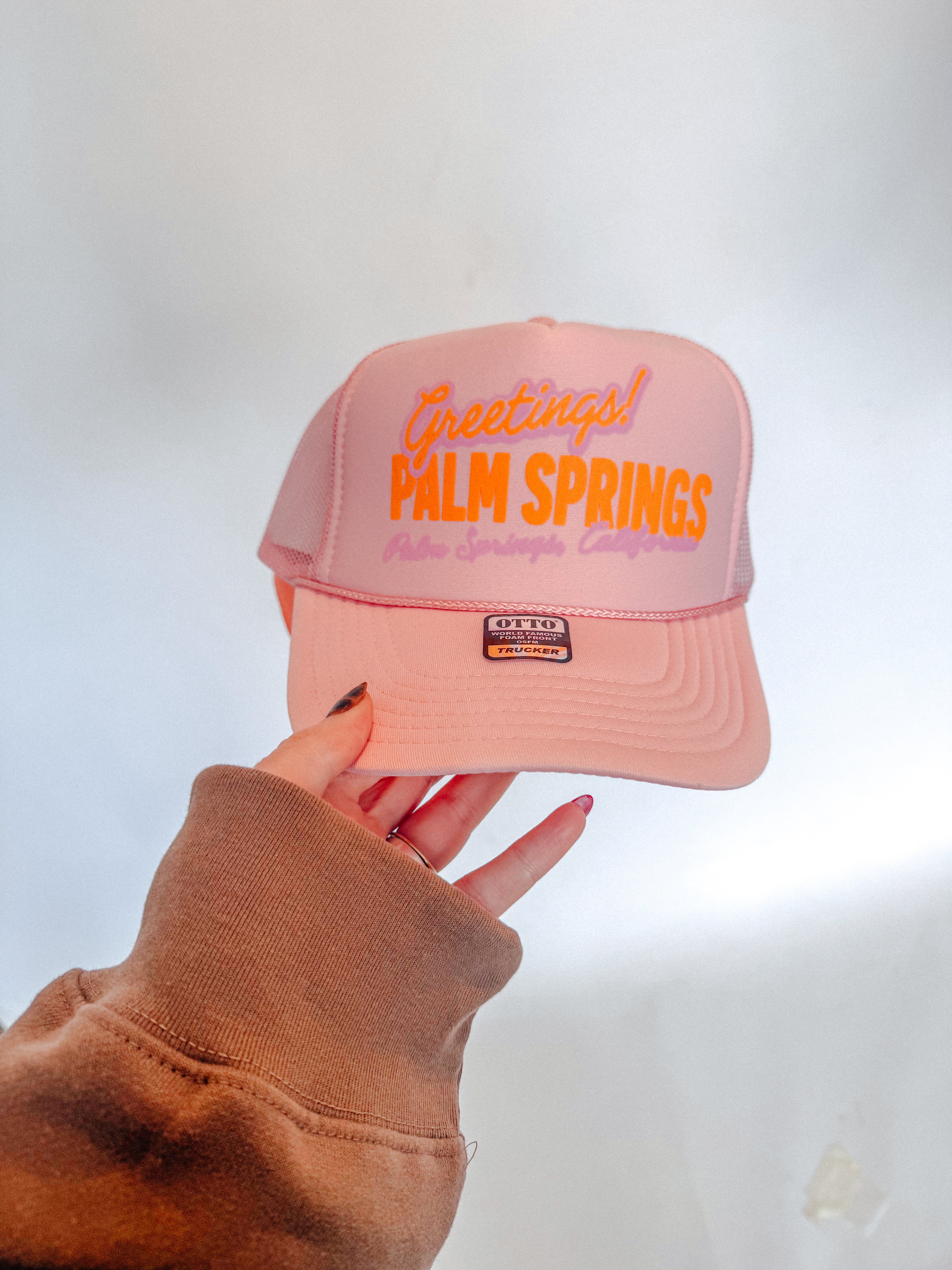 Greetings! Palm Springs, Summer Trucker Hat