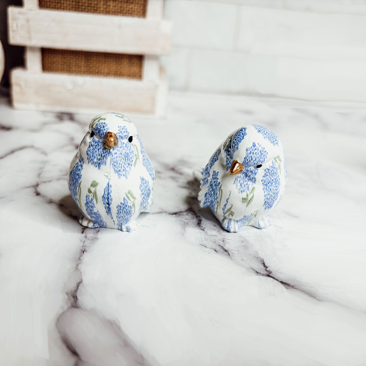 Blue Hydrangea Birds