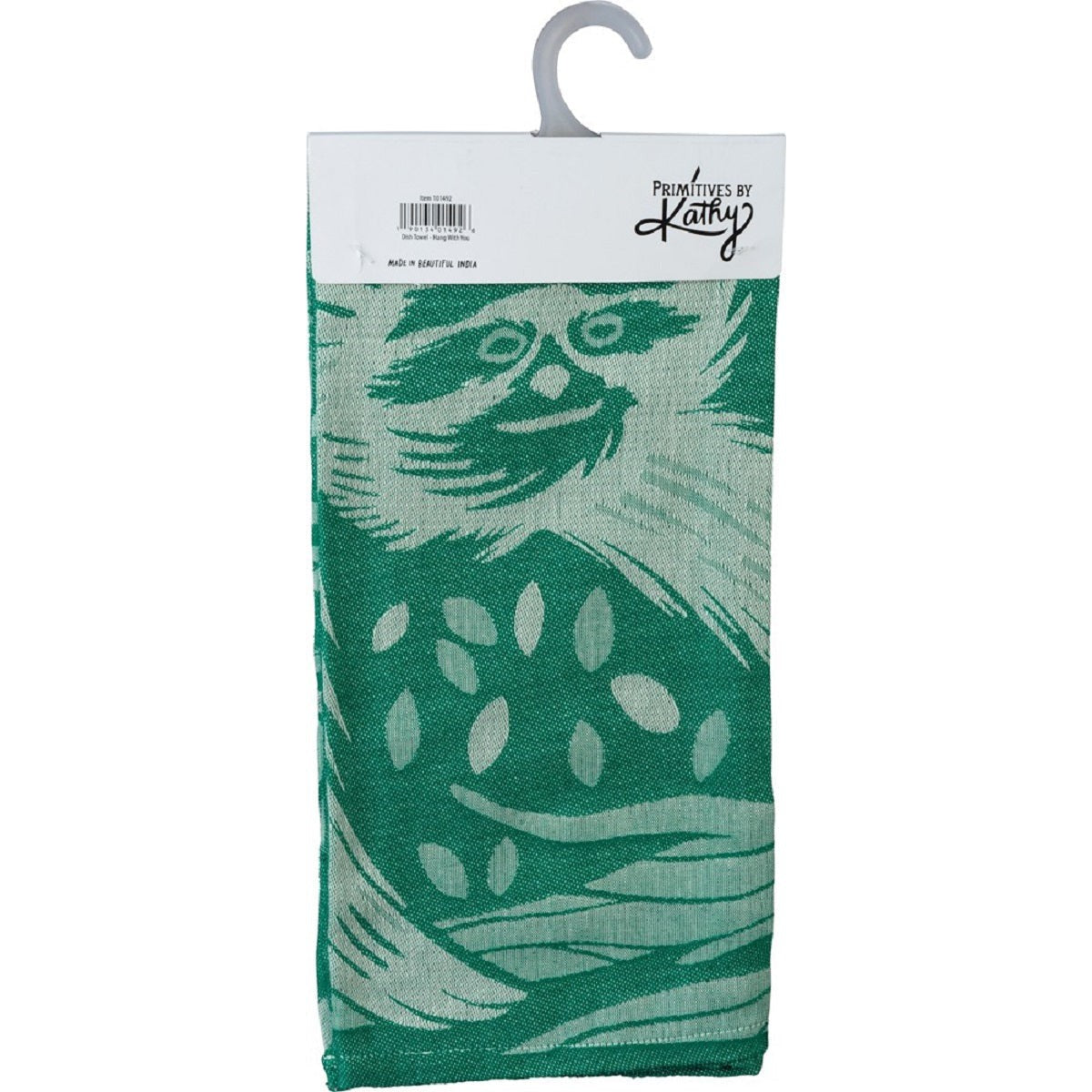 I'll Always Hang With You Sloth Dish Towel in Green