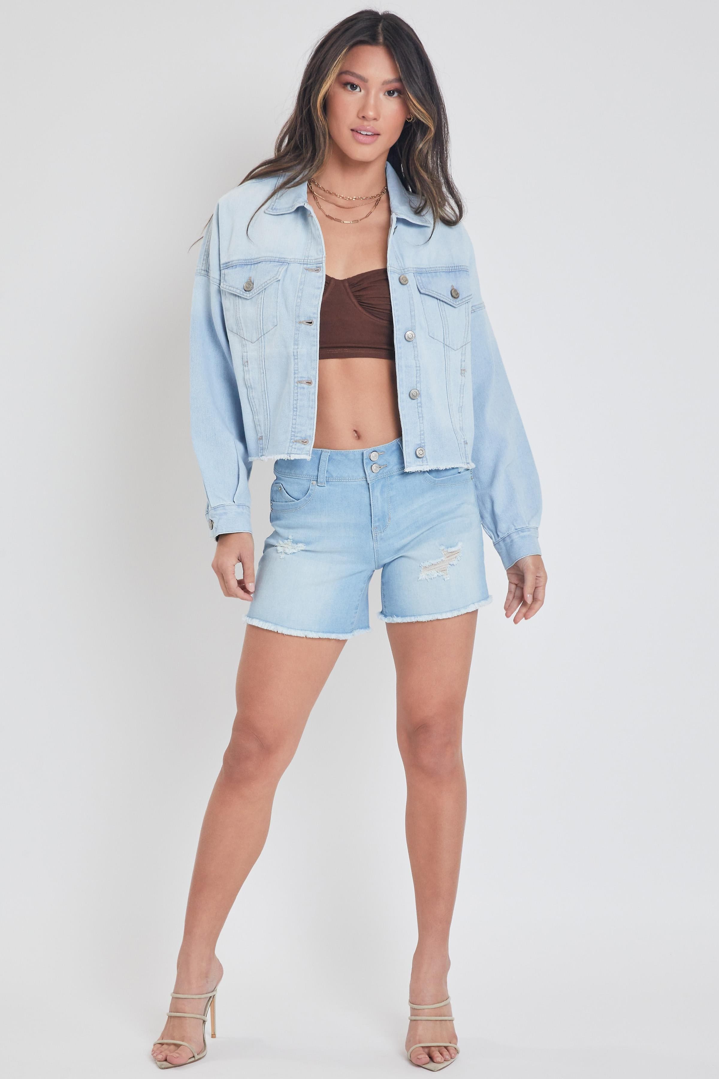 Denim With Raw Hem Jacket