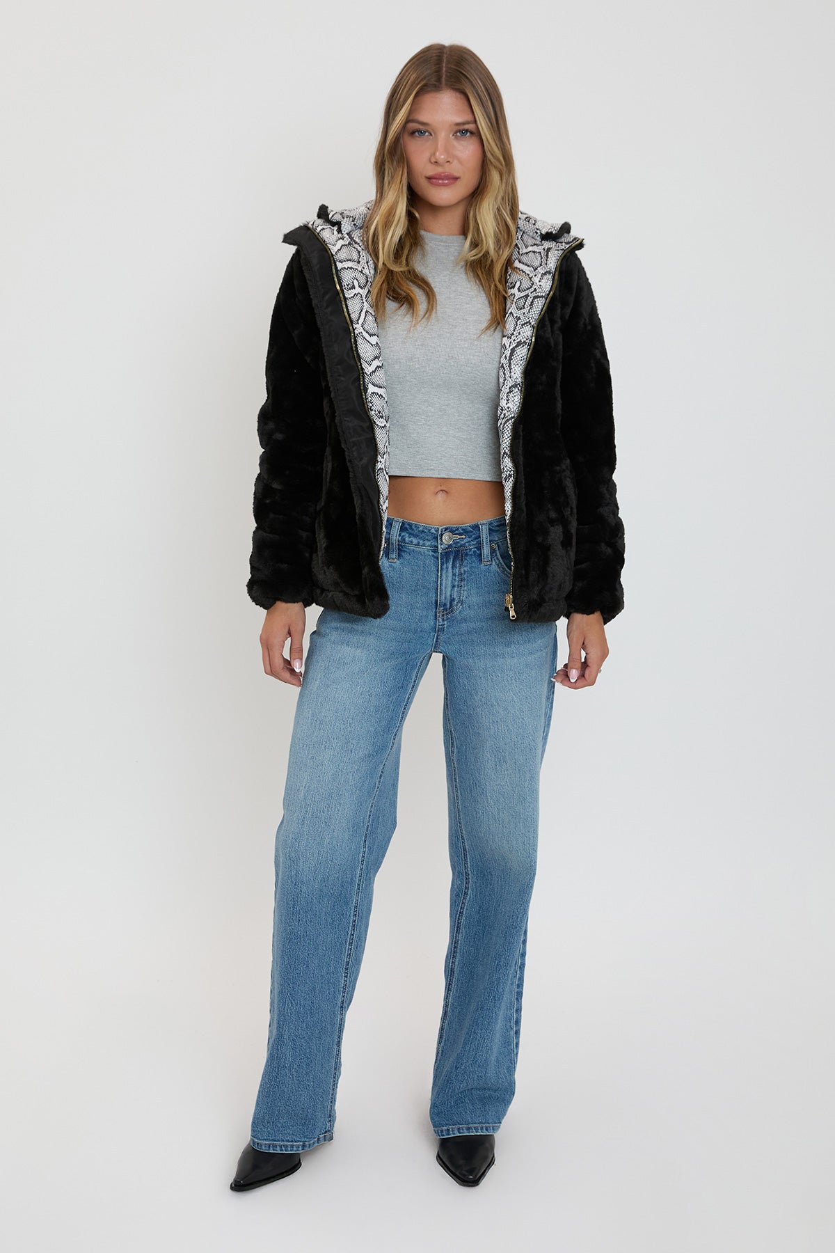 Winter Faux Fur Reversible Jacket