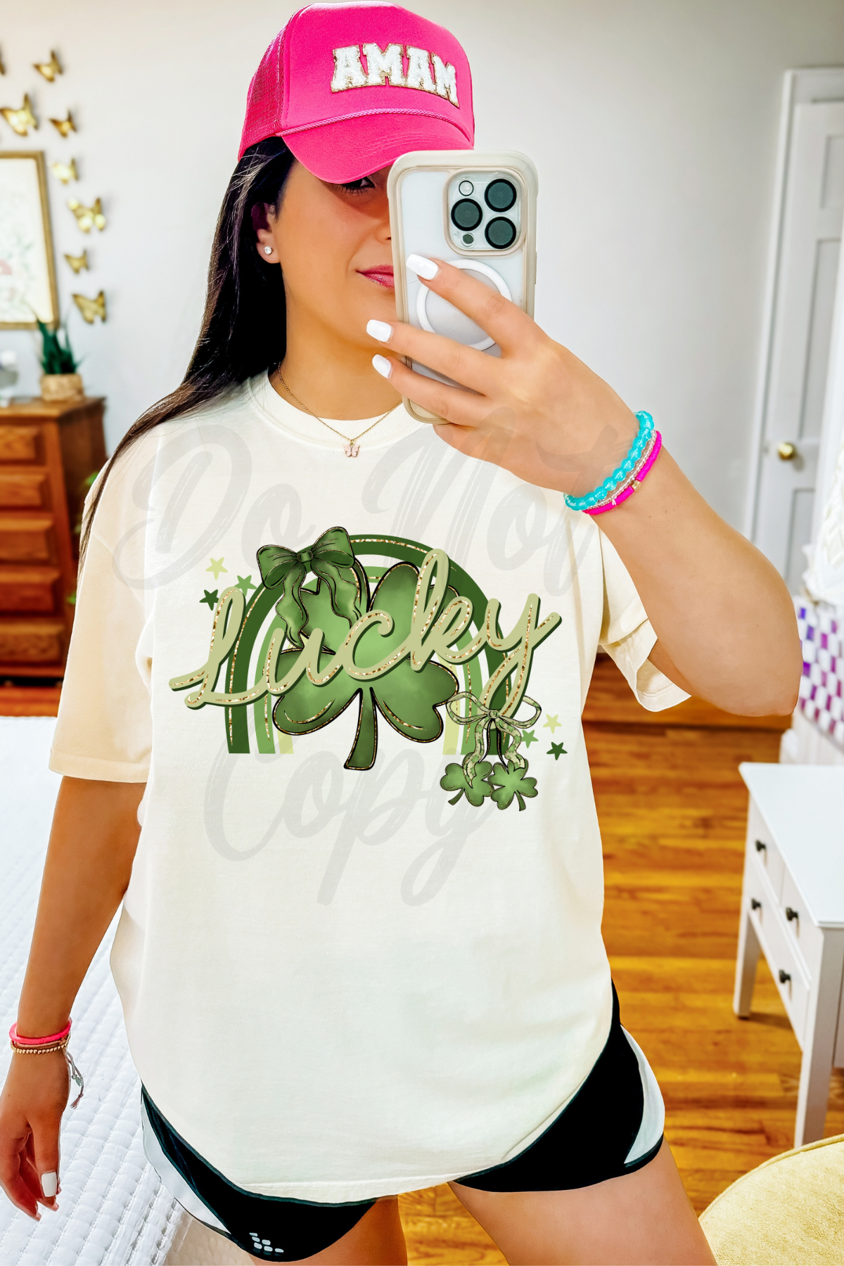 Lucky Clover Bow Tee or Sweatshirt