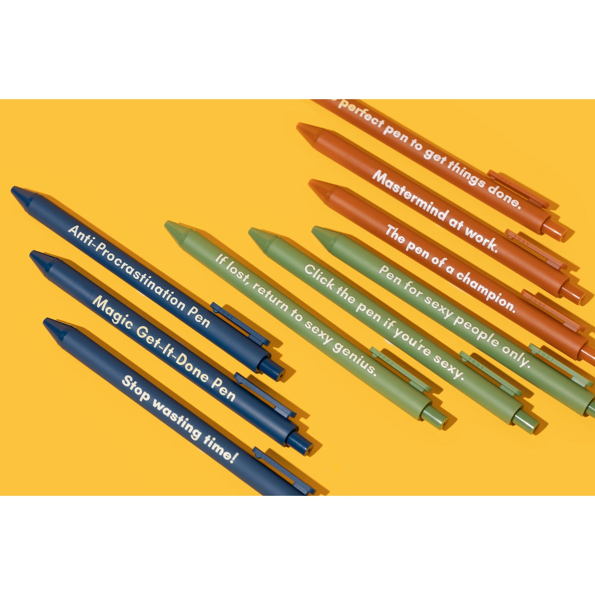 Mastermind Pen Set š | Gel Click Pen Gift Set | 3 Pens in Caramel