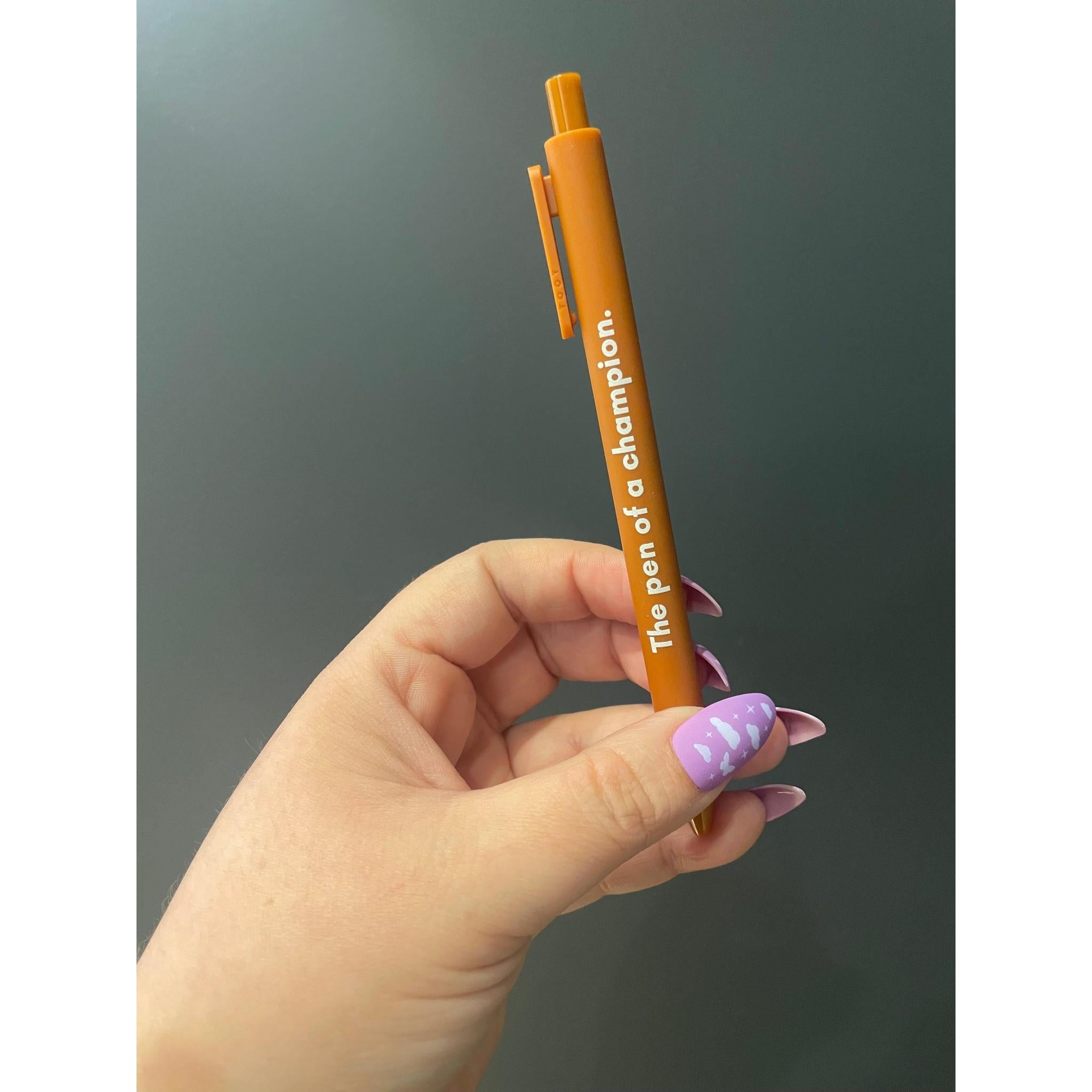 Mastermind Pen Set š | Gel Click Pen Gift Set | 3 Pens in Caramel