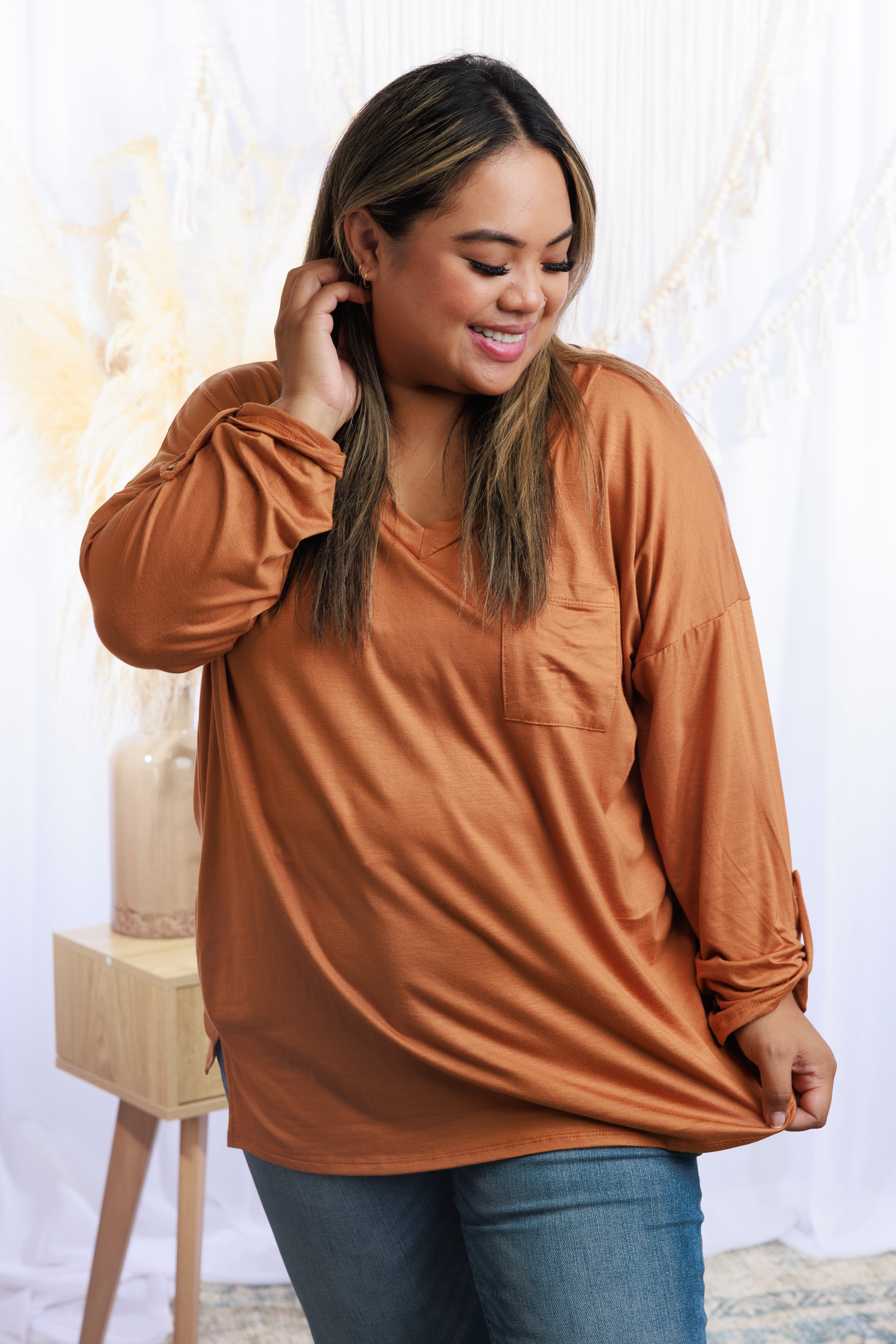 Mustard Pocket Top