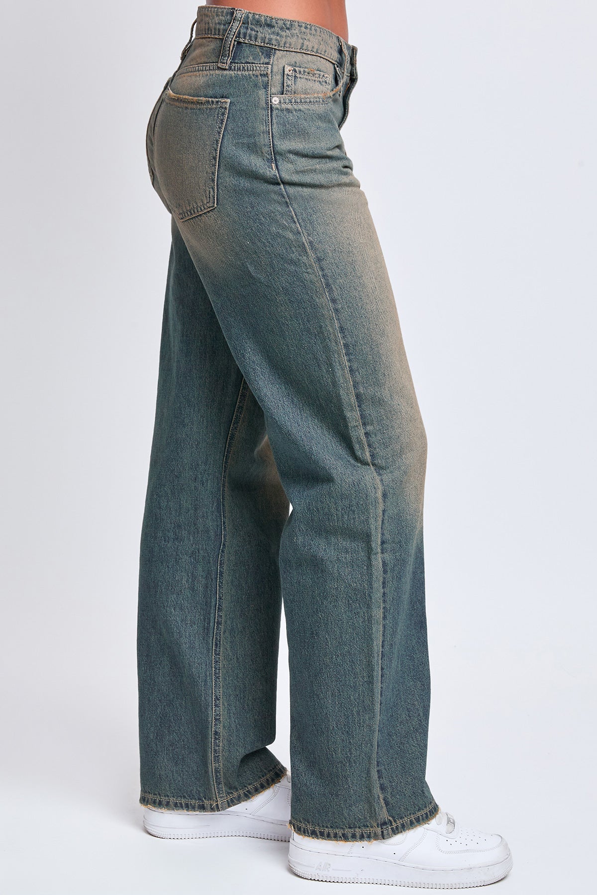 Relaxed Wide Leg Rigid Denim Jeans