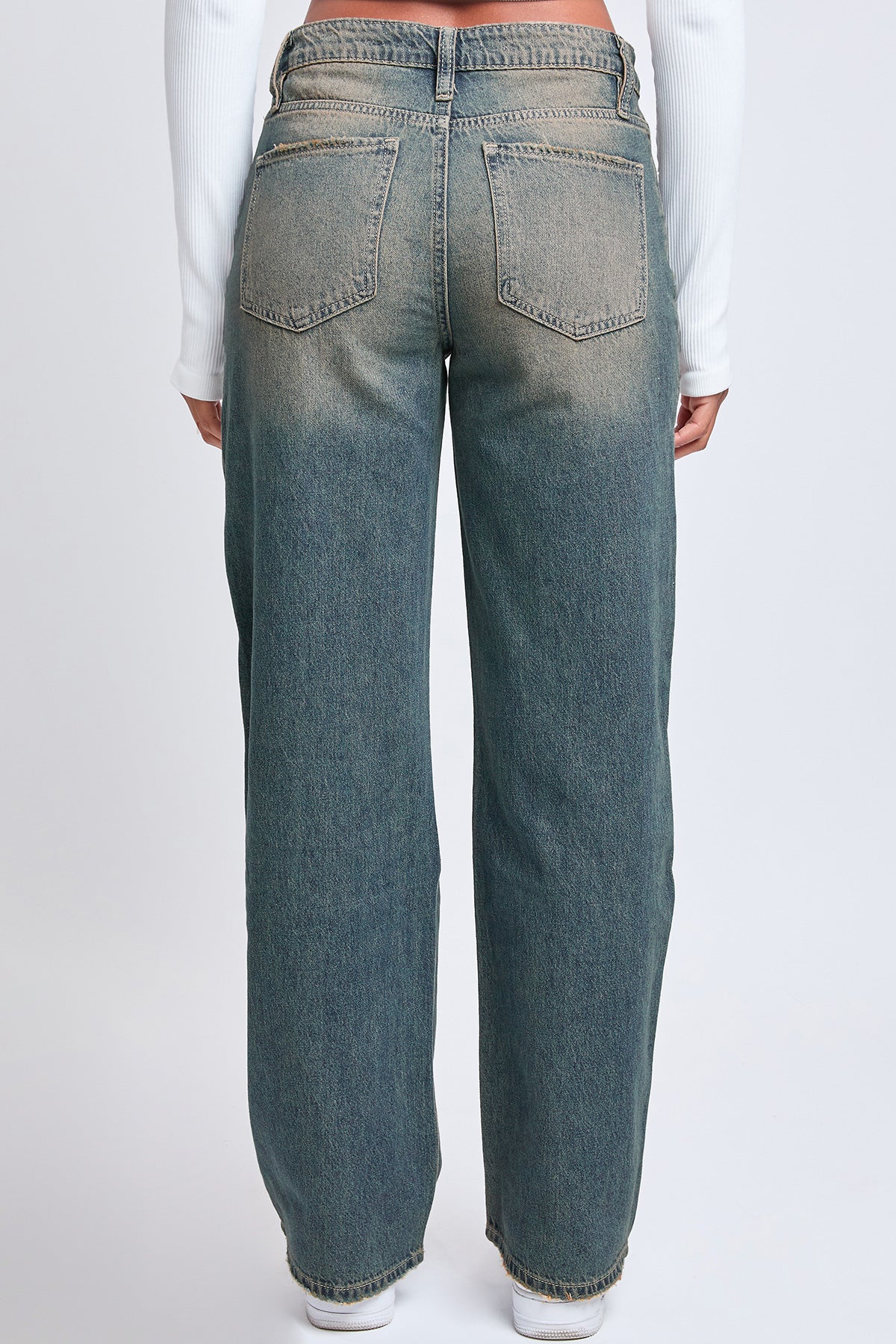Relaxed Wide Leg Rigid Denim Jeans
