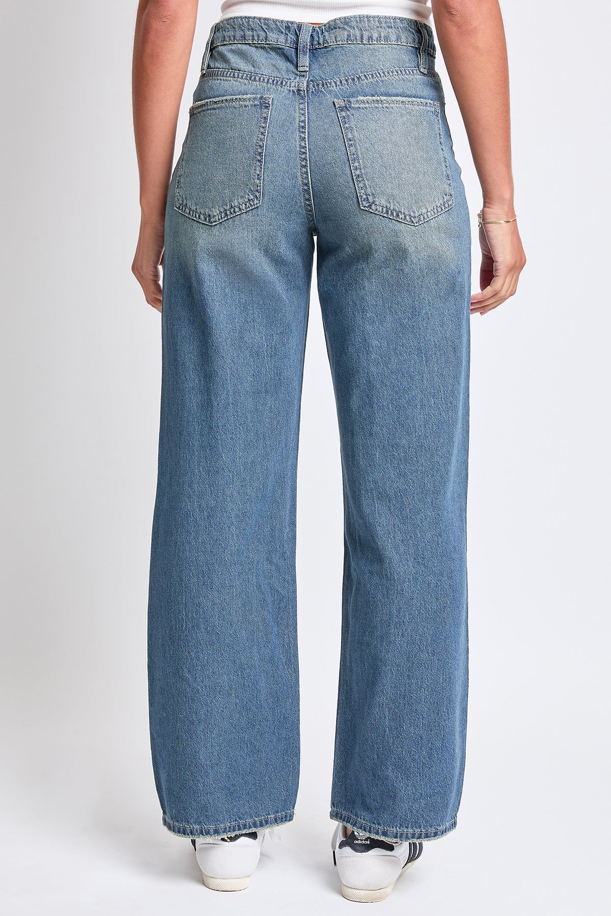 Relaxed Wide Leg Rigid Denim Jeans