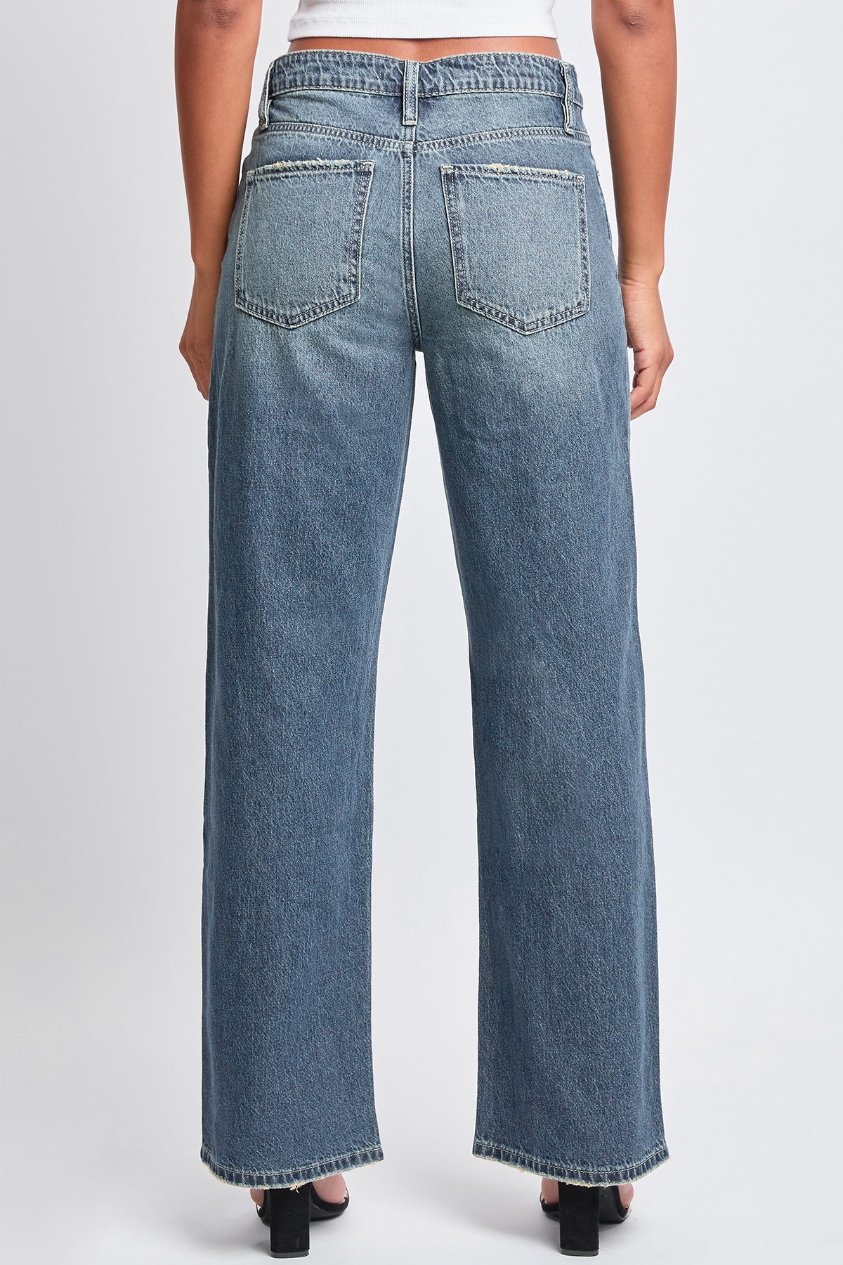Relaxed Wide Leg Rigid Denim Jeans
