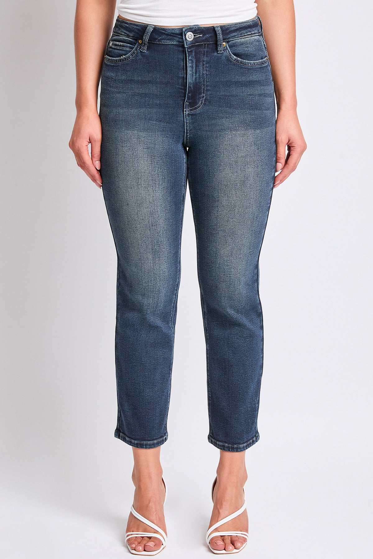 Luxe High Rise Vintage Stretch Straight Leg Jeans