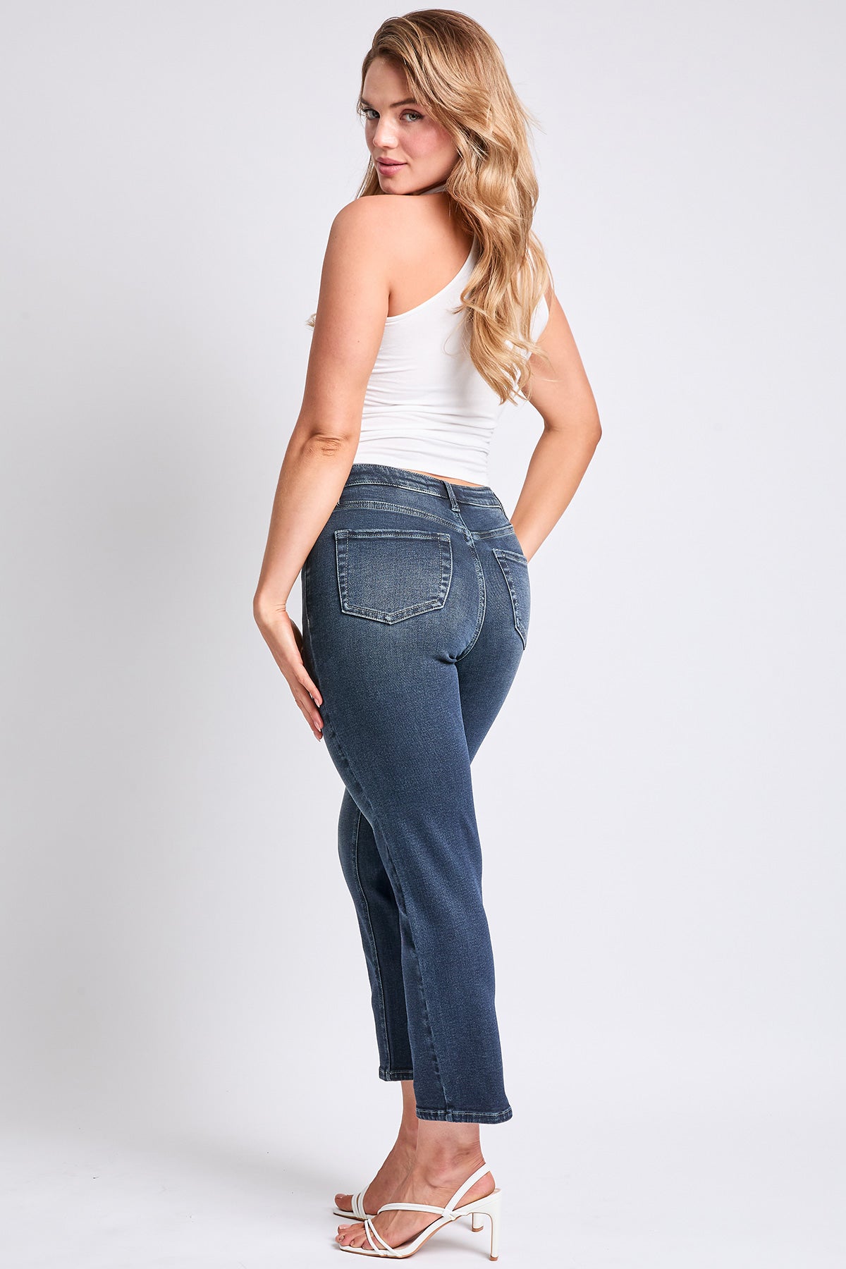 Luxe High Rise Vintage Stretch Straight Leg Jeans