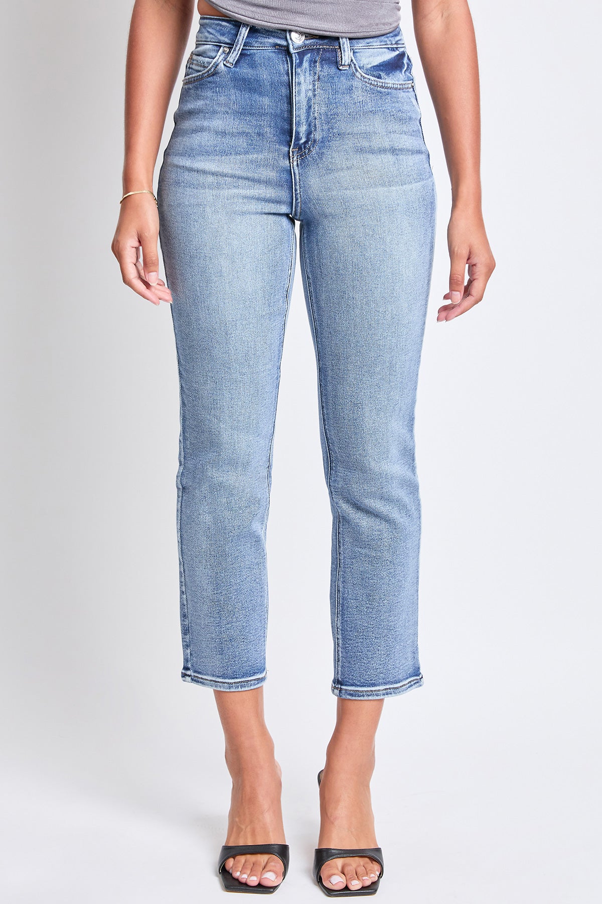 Luxe High Rise Vintage Stretch Straight Leg Jeans