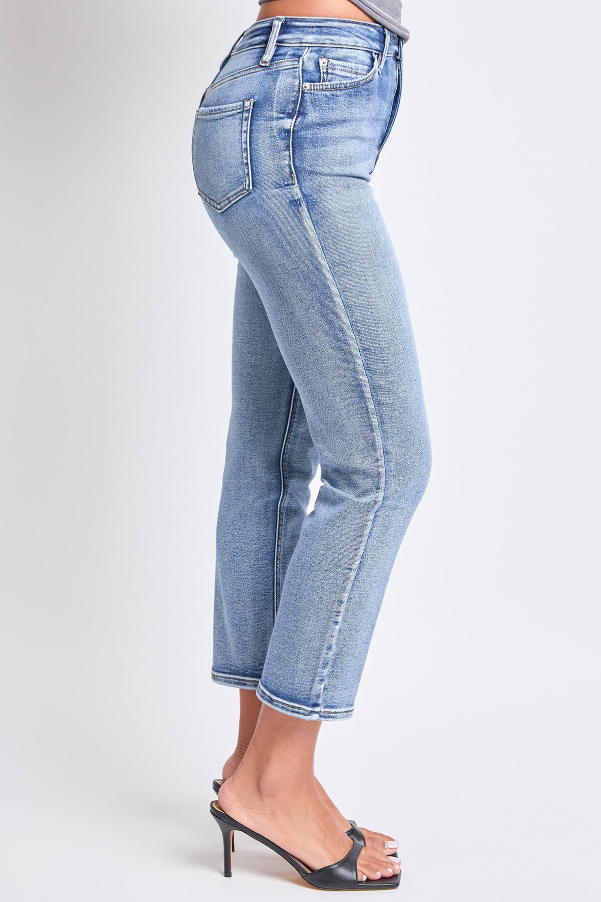 Luxe High Rise Vintage Stretch Straight Leg Jeans