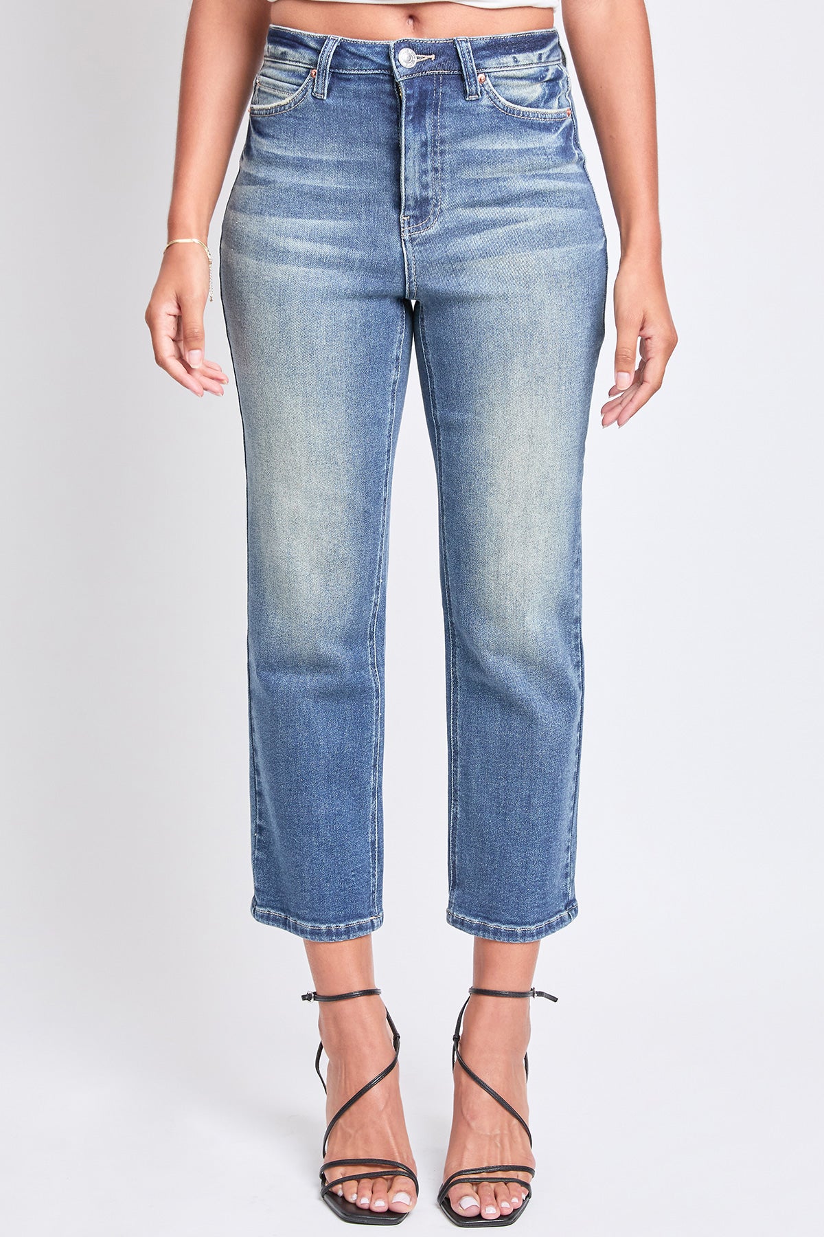 Luxe High Rise Vintage Stretch Straight Leg Jeans