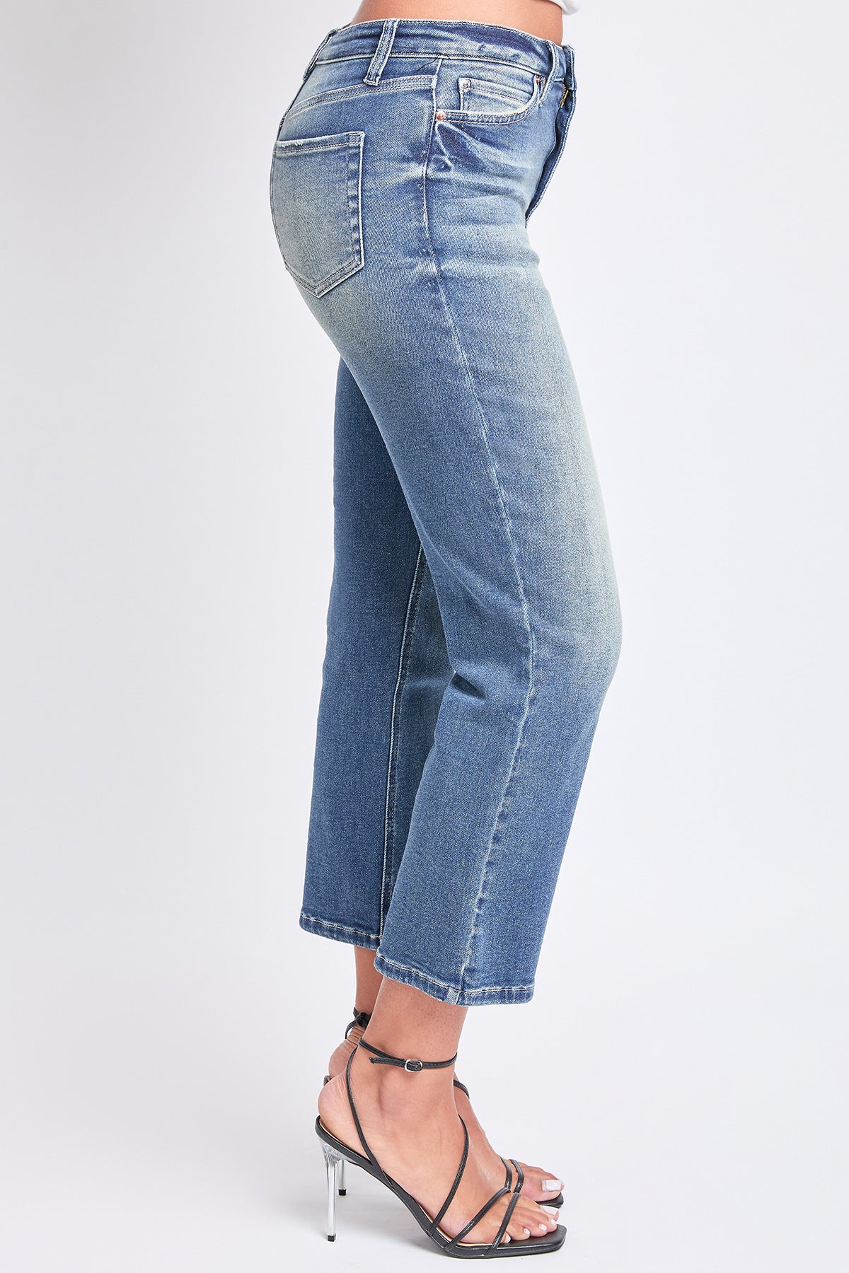 Luxe High Rise Vintage Stretch Straight Leg Jeans