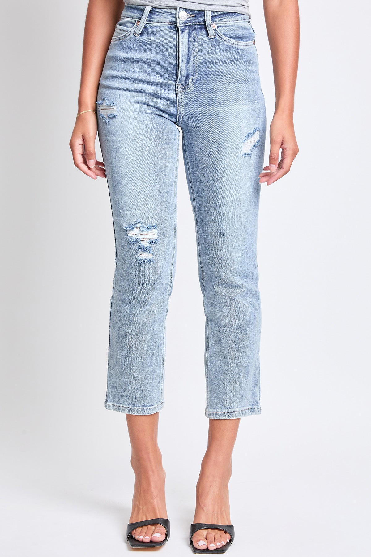 Luxe High Rise Vintage Stretch Straight Leg Jeans