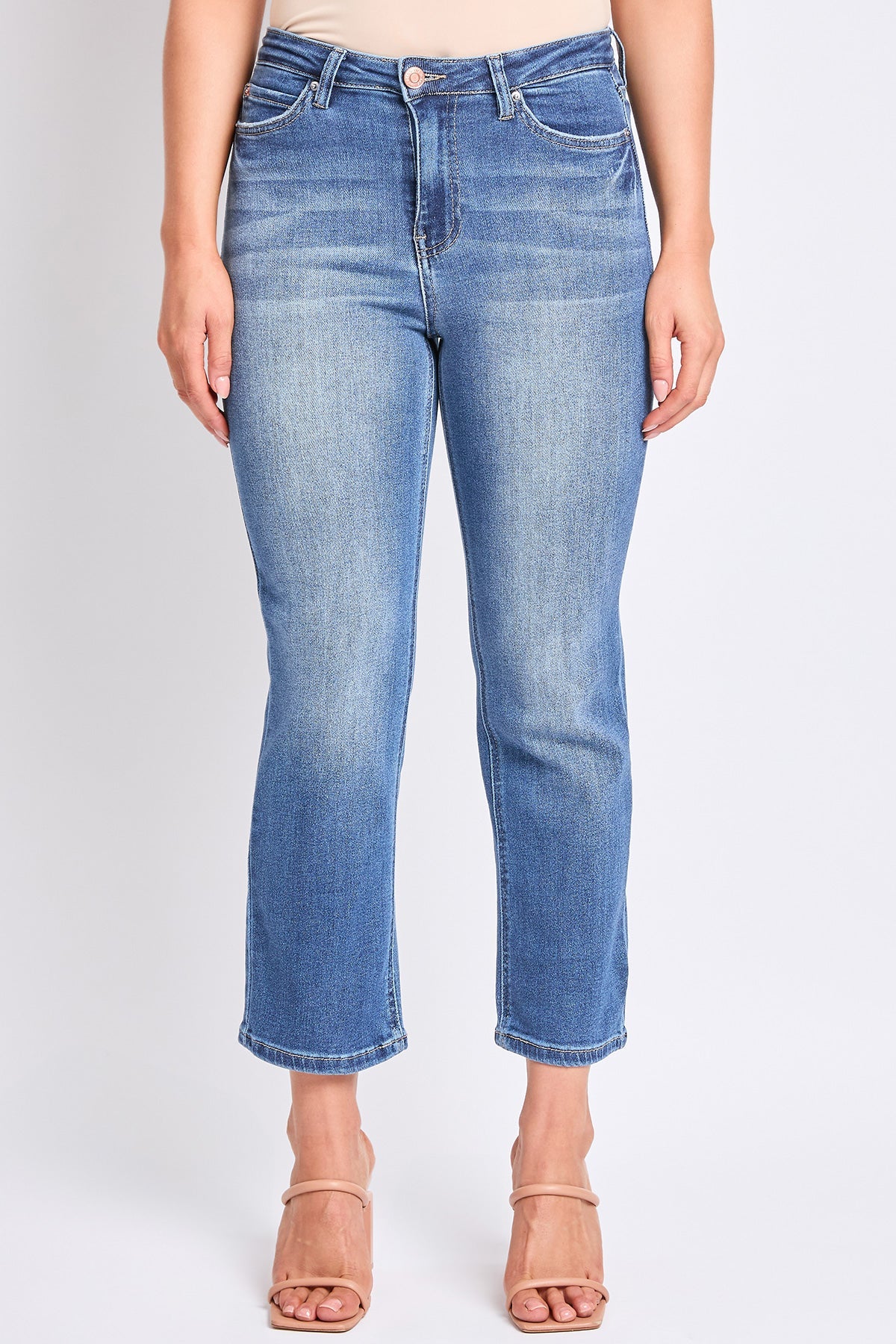 Luxe High Rise Vintage Stretch Straight Leg Jeans