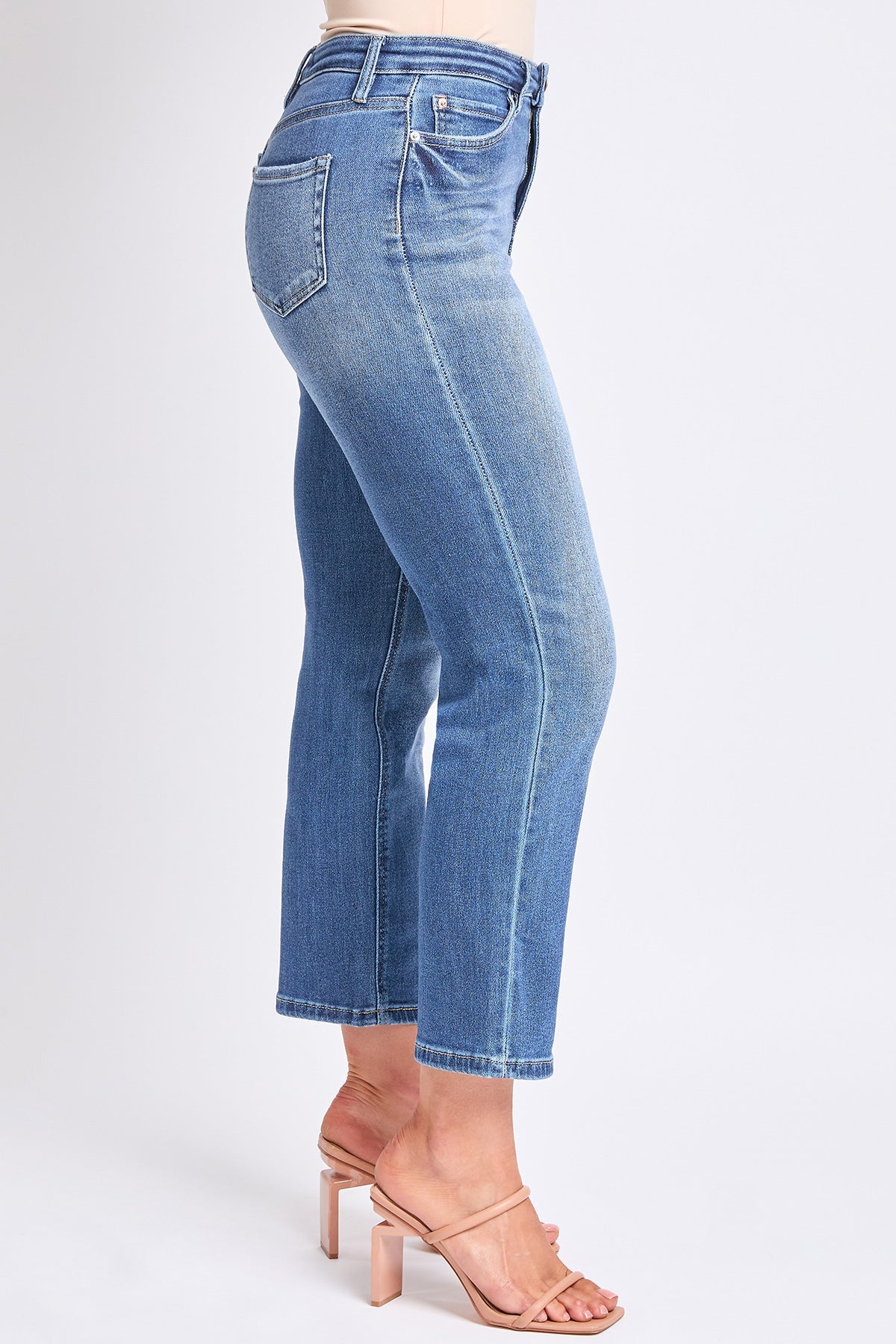 Luxe High Rise Vintage Stretch Straight Leg Jeans