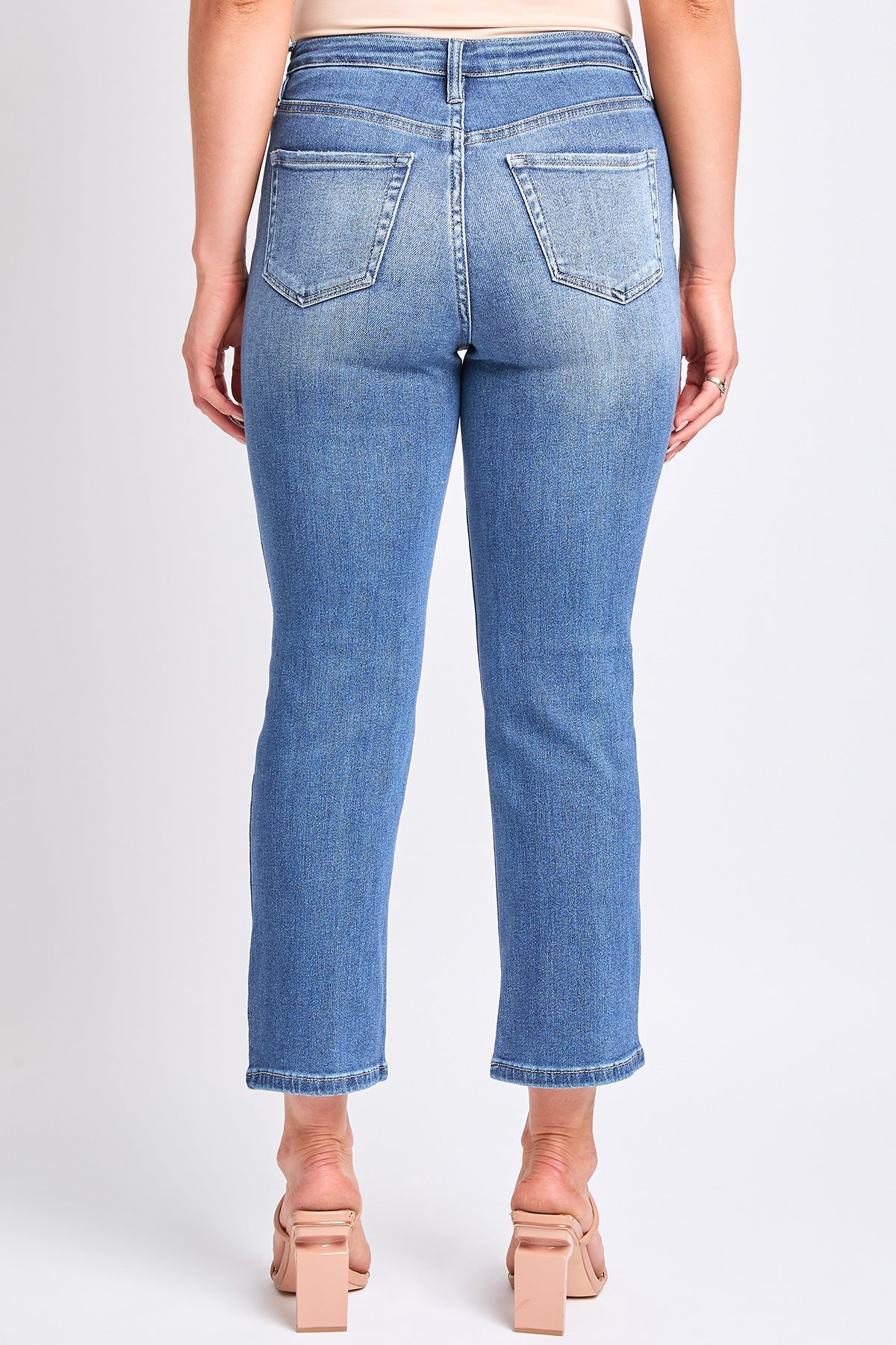 Luxe High Rise Vintage Stretch Straight Leg Jeans