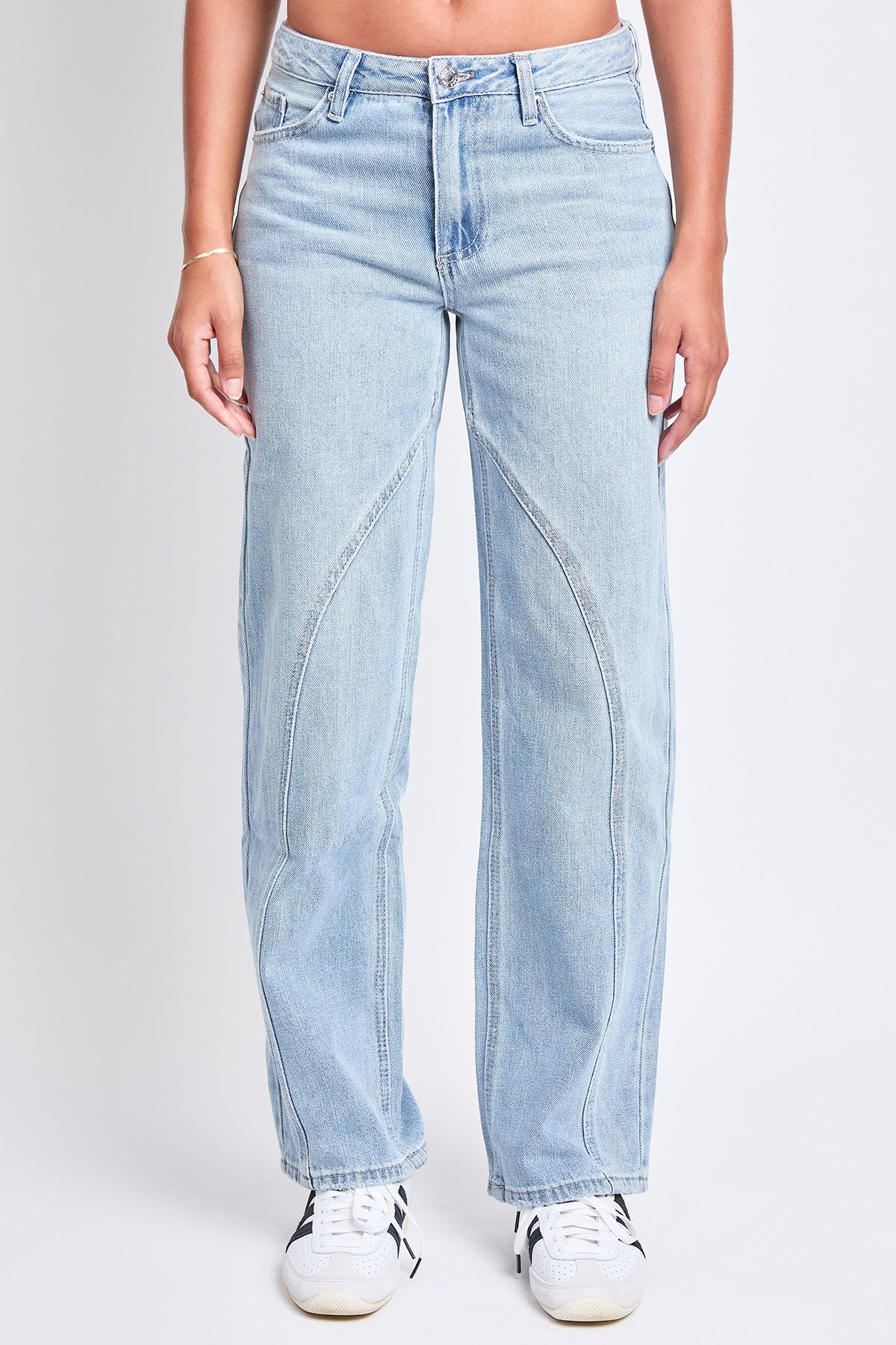 Mid Rise Relaxed Rigid Straight Jeans