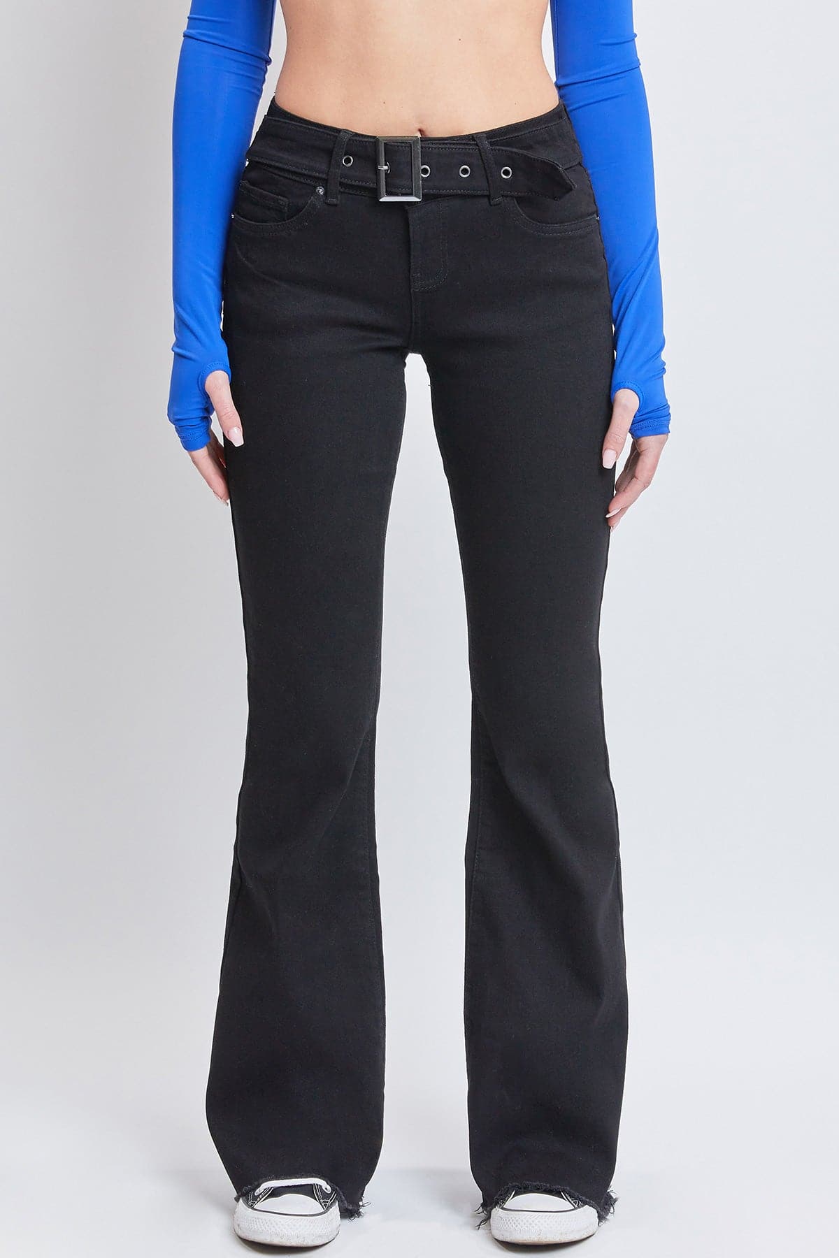 Belted Flare Jeans