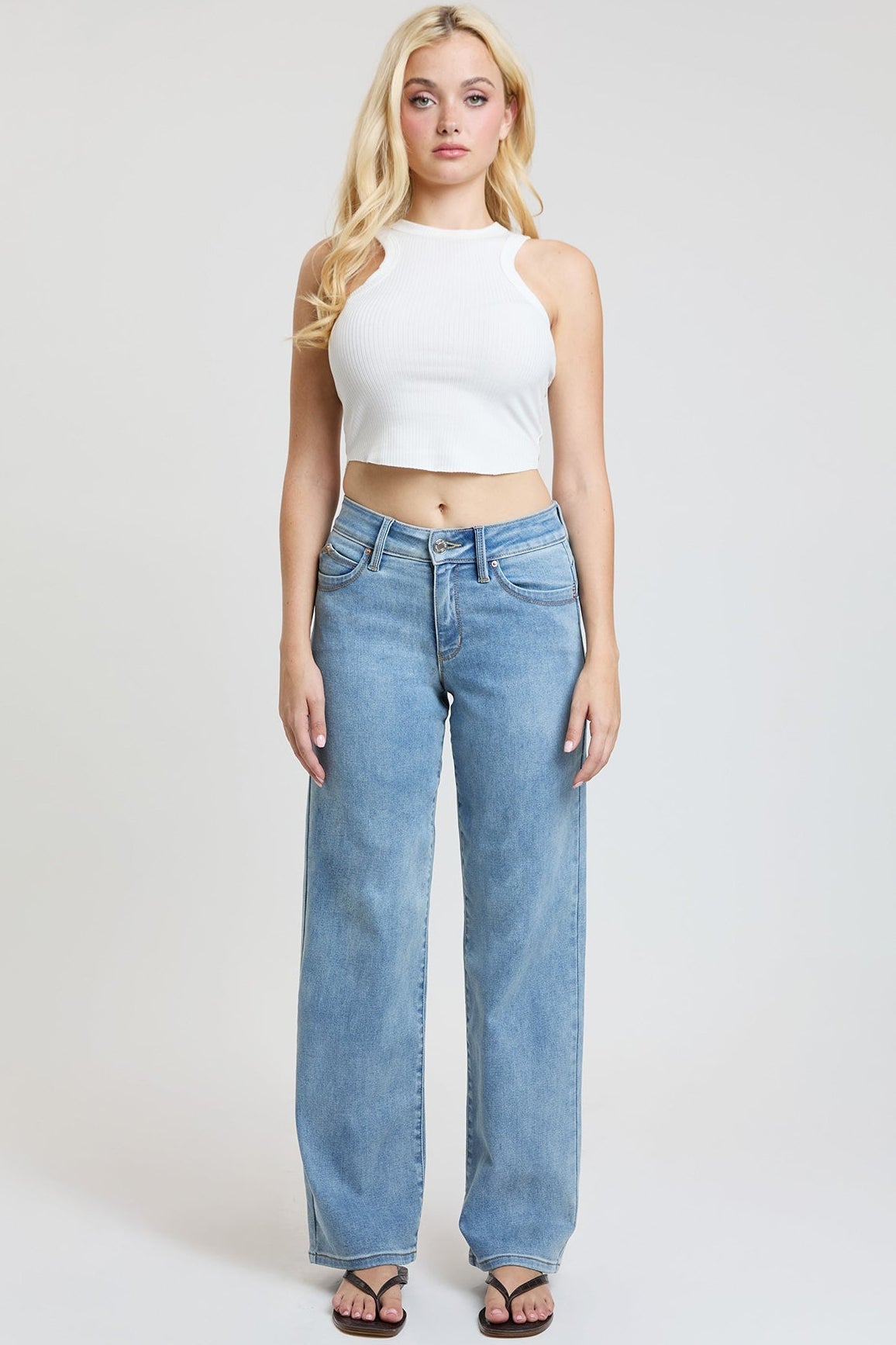 Luxe High Rise “WannaBettaButt” Straight Jeans