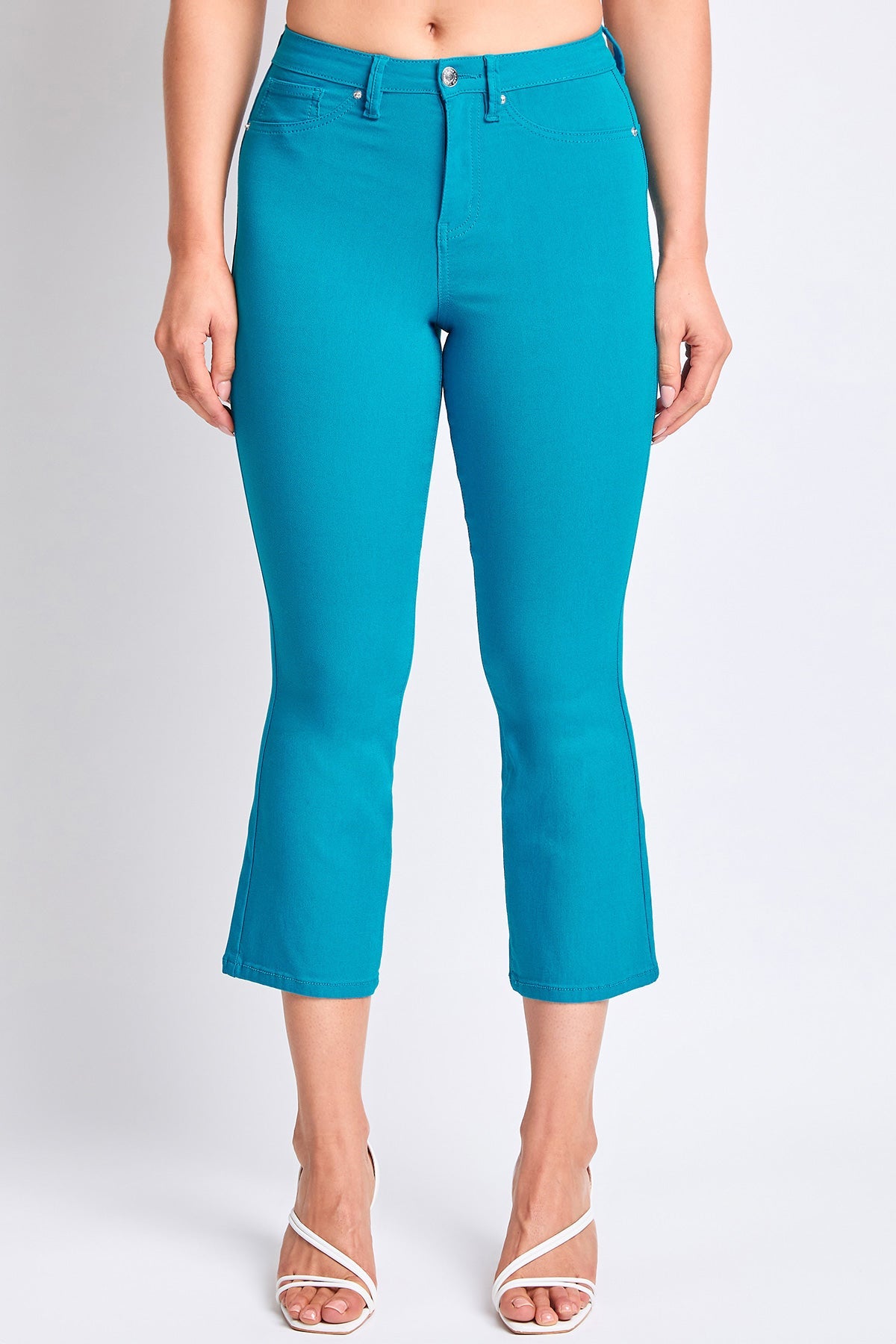 Hyperstretch Cropped Kick Flare Leg Pants