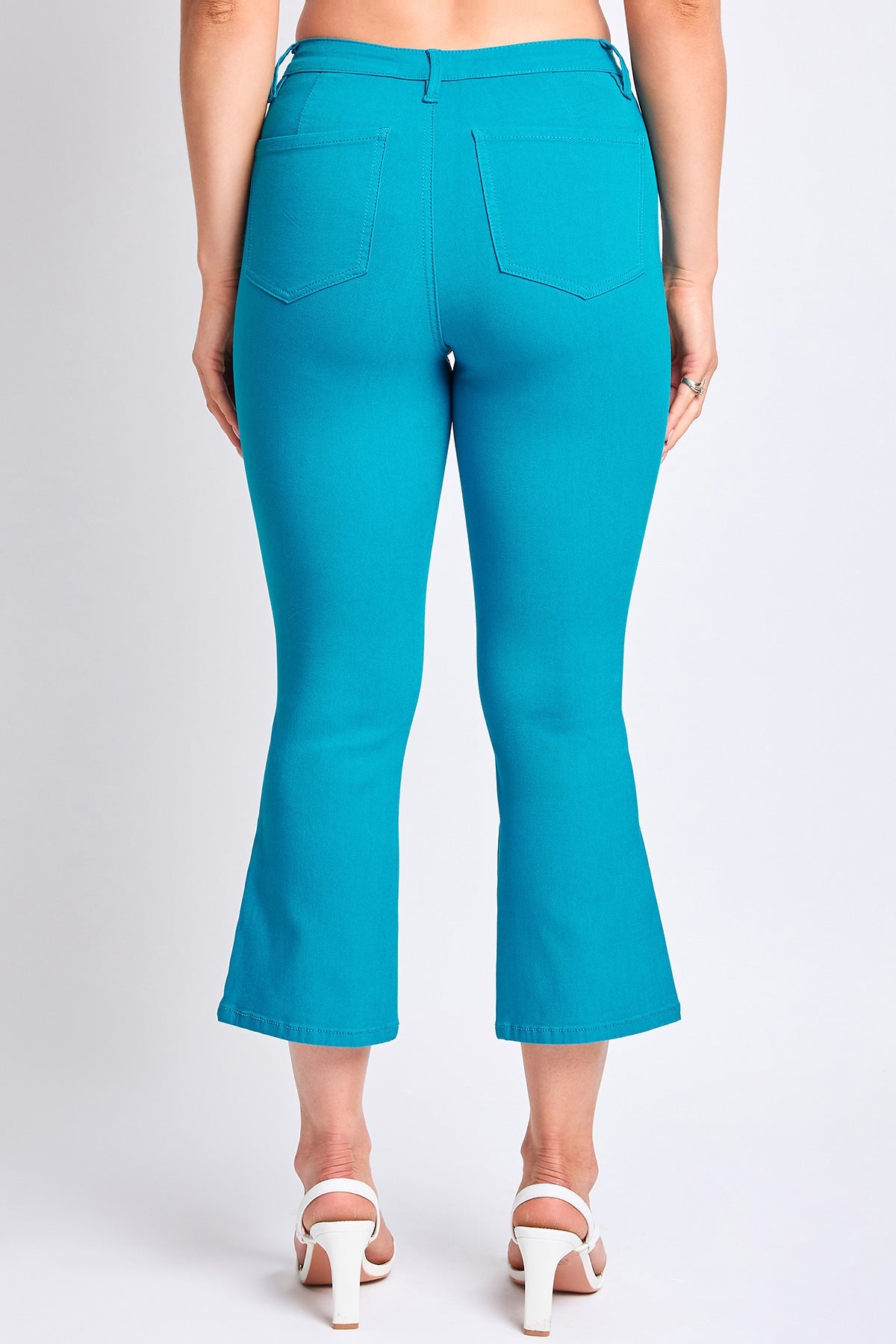 Hyperstretch Cropped Kick Flare Leg Pants