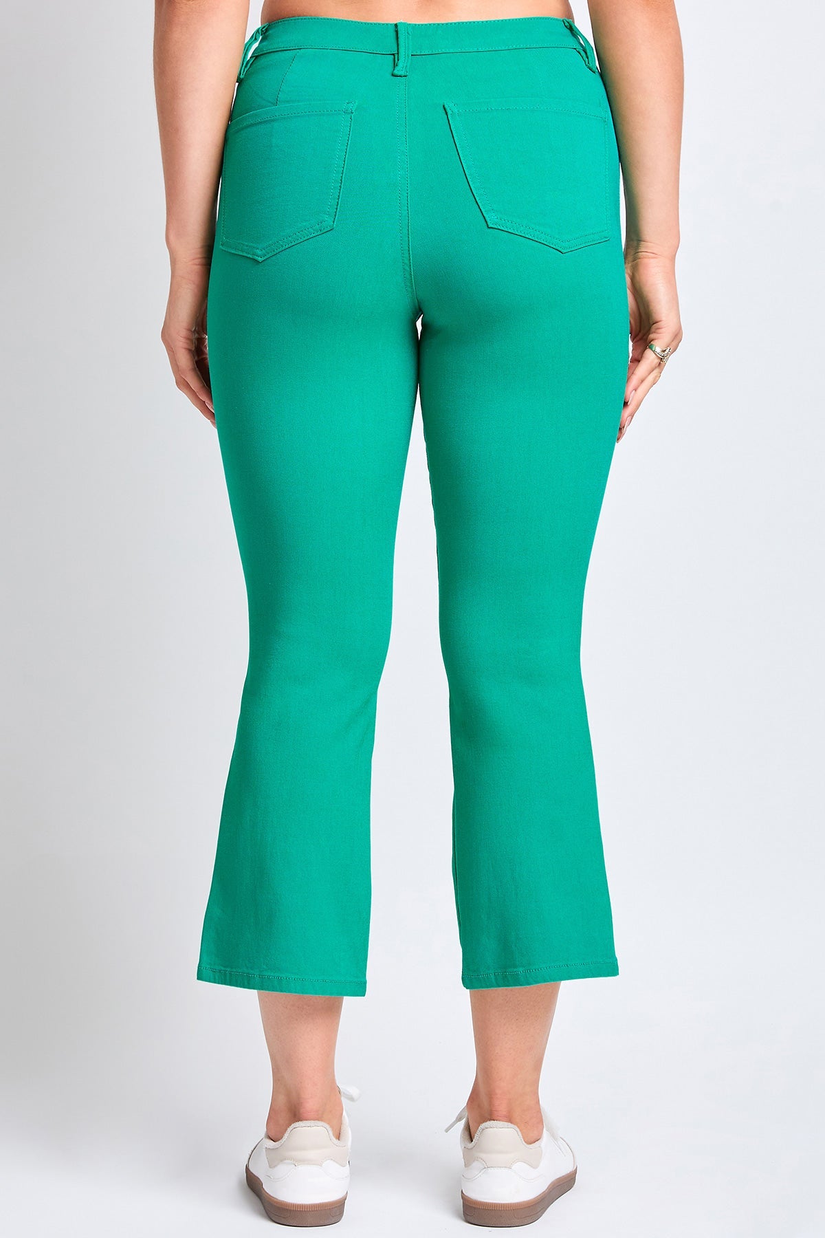 Hyperstretch Cropped Kick Flare Leg Pants
