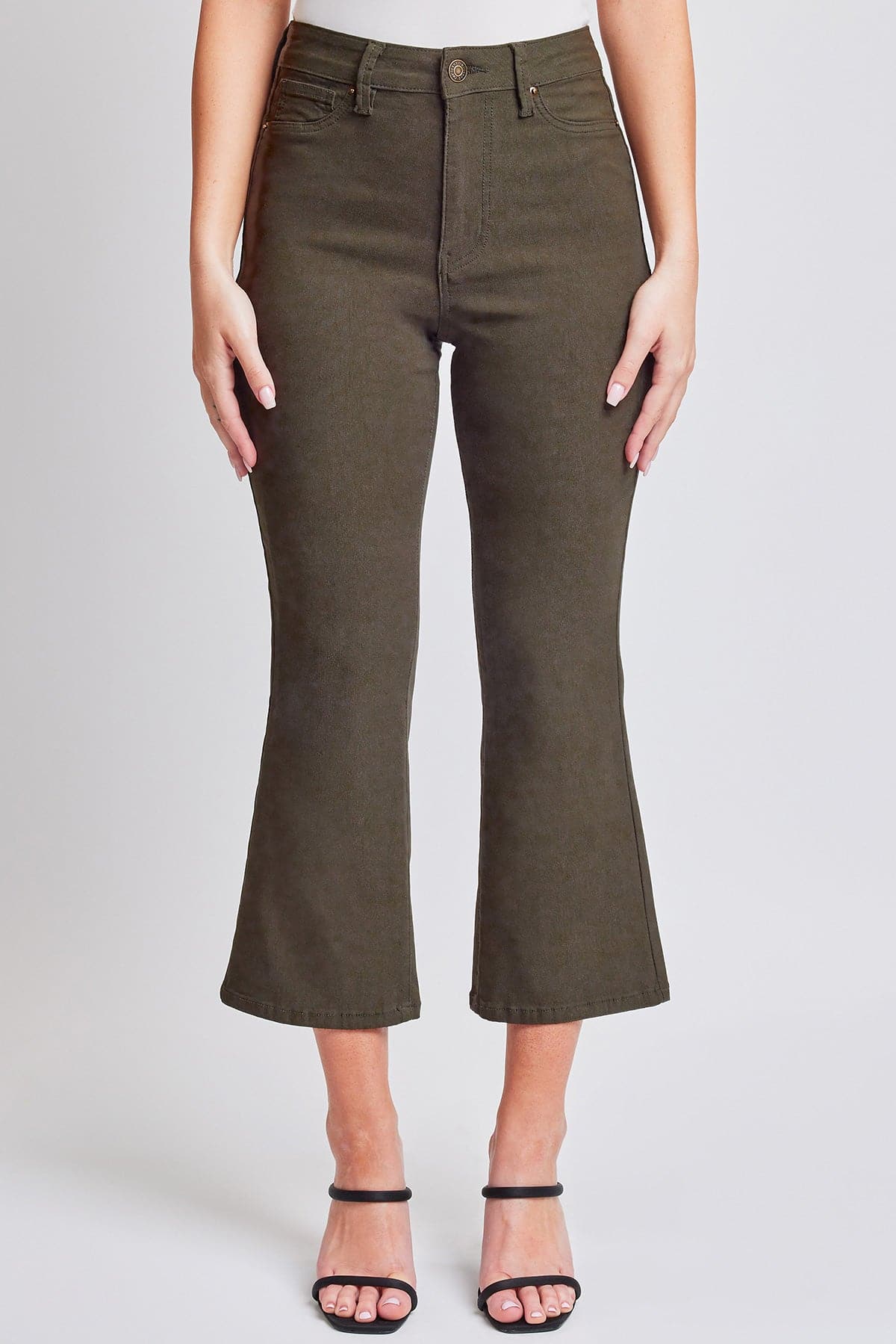 Hyperstretch Cropped Kick Flare Leg Pants
