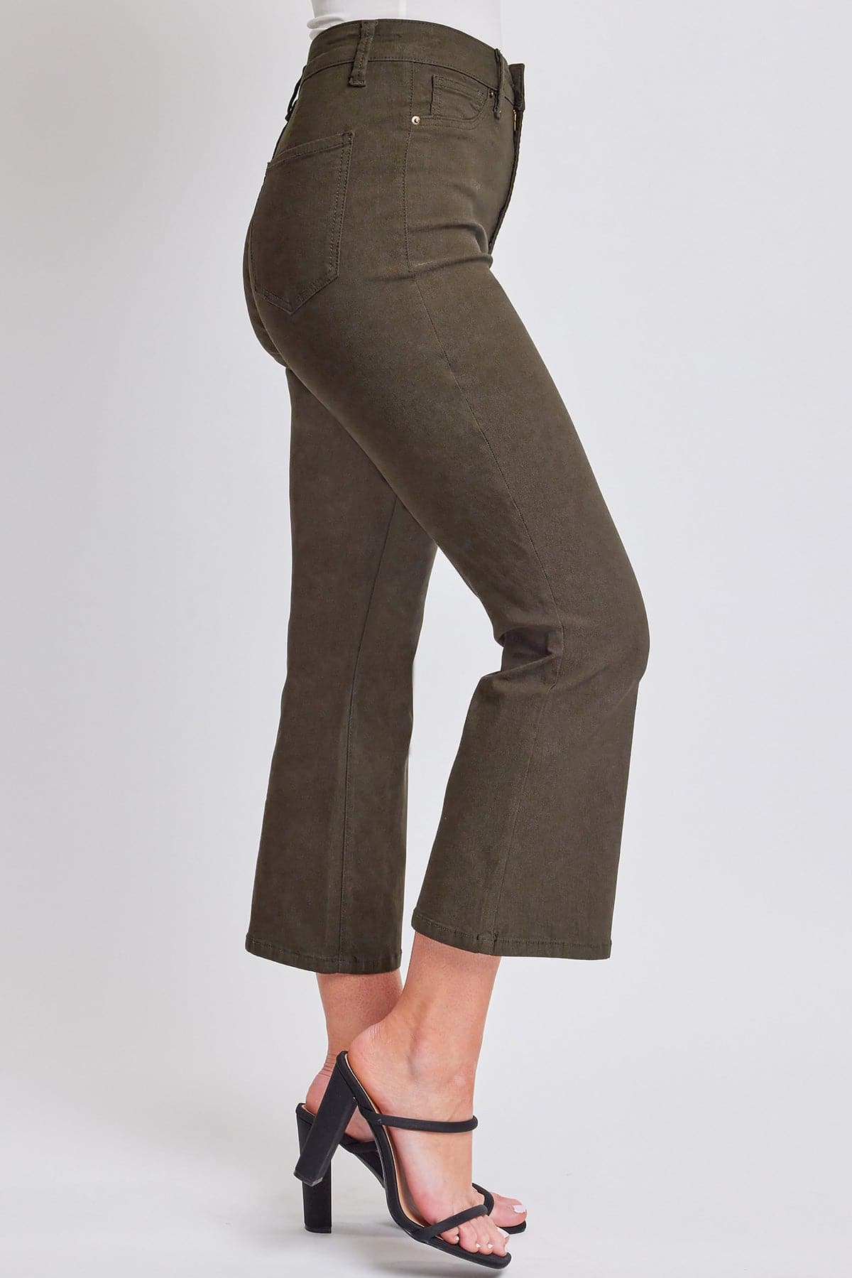 Hyperstretch Cropped Kick Flare Leg Pants