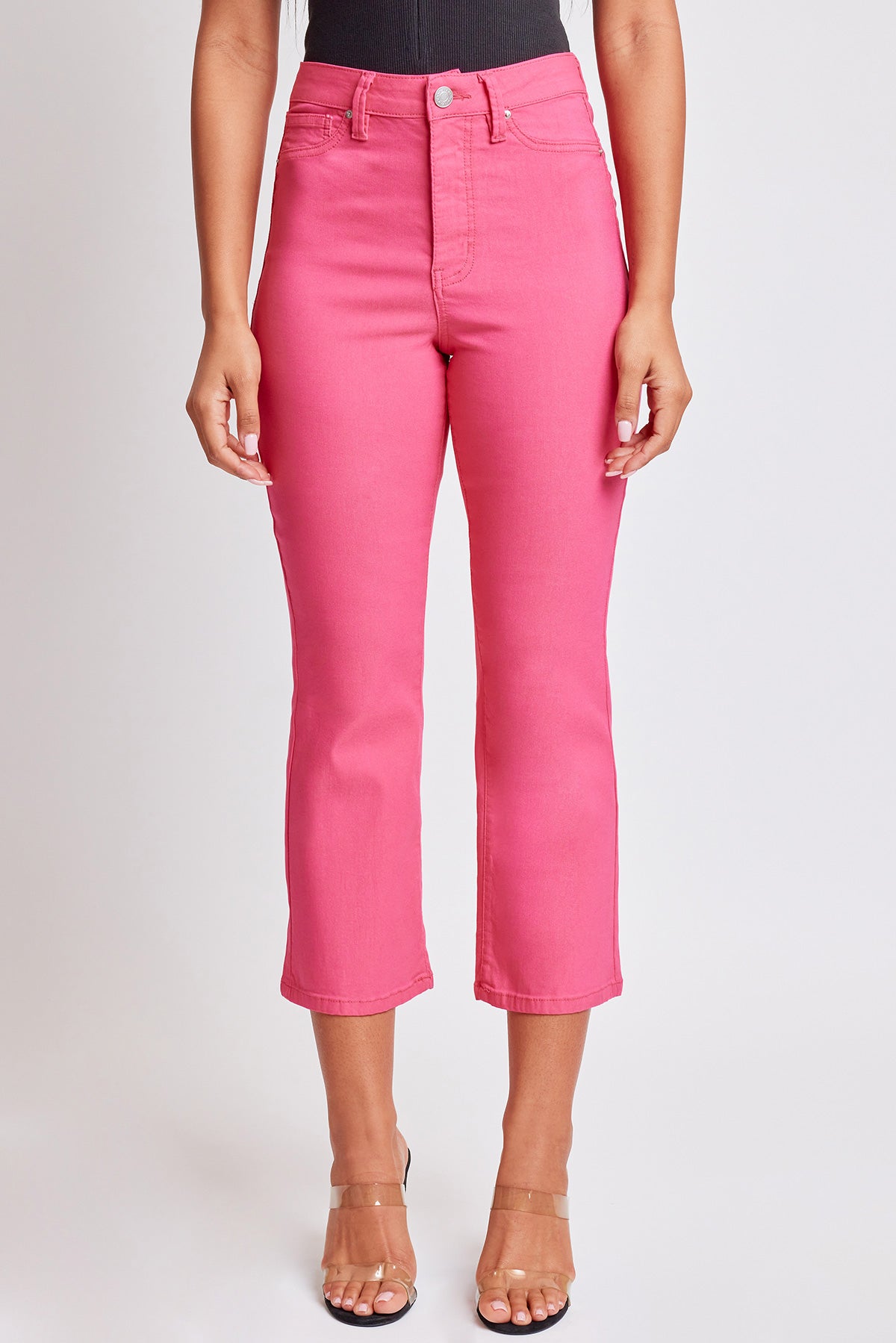 Hyperstretch Cropped Kick Flare Leg Pants