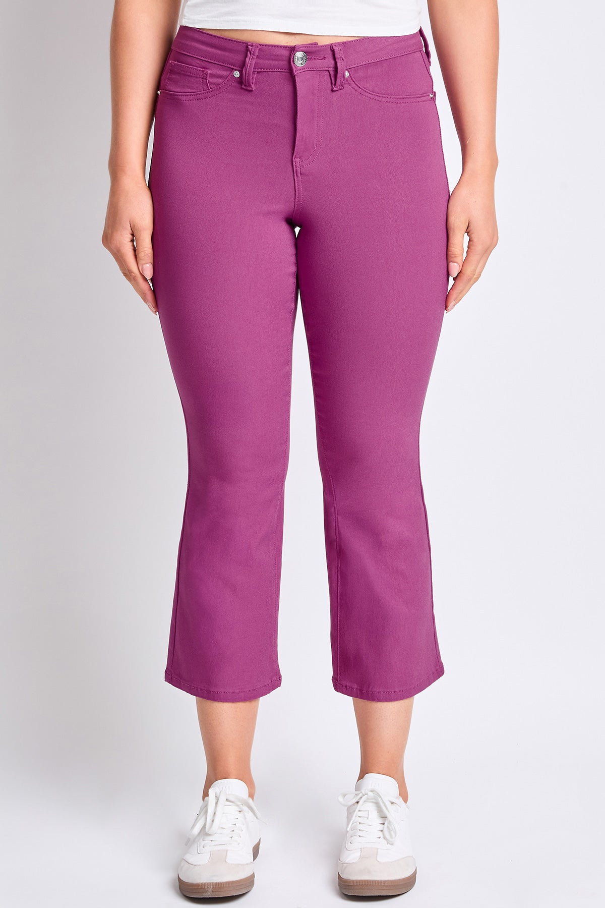 Hyperstretch Cropped Kick Flare Leg Pants