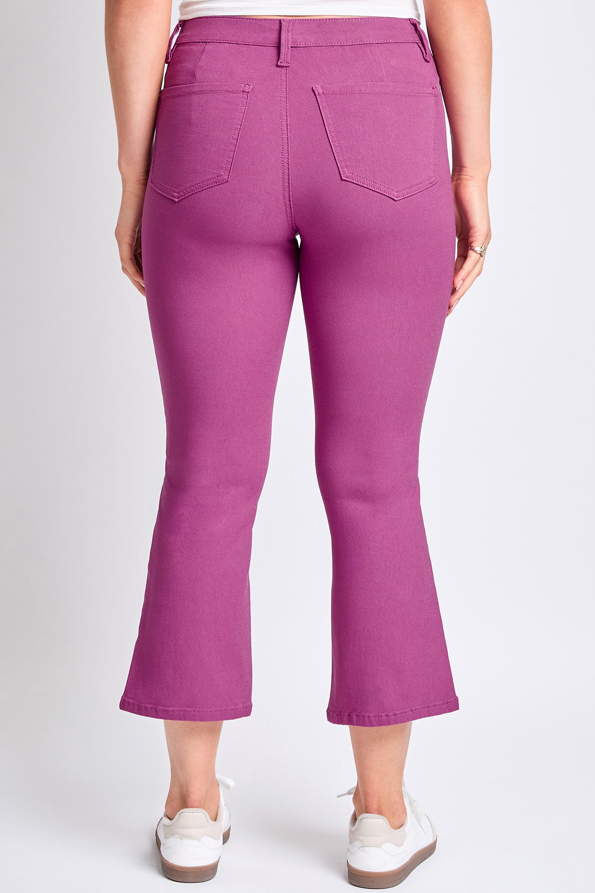 Hyperstretch Cropped Kick Flare Leg Pants