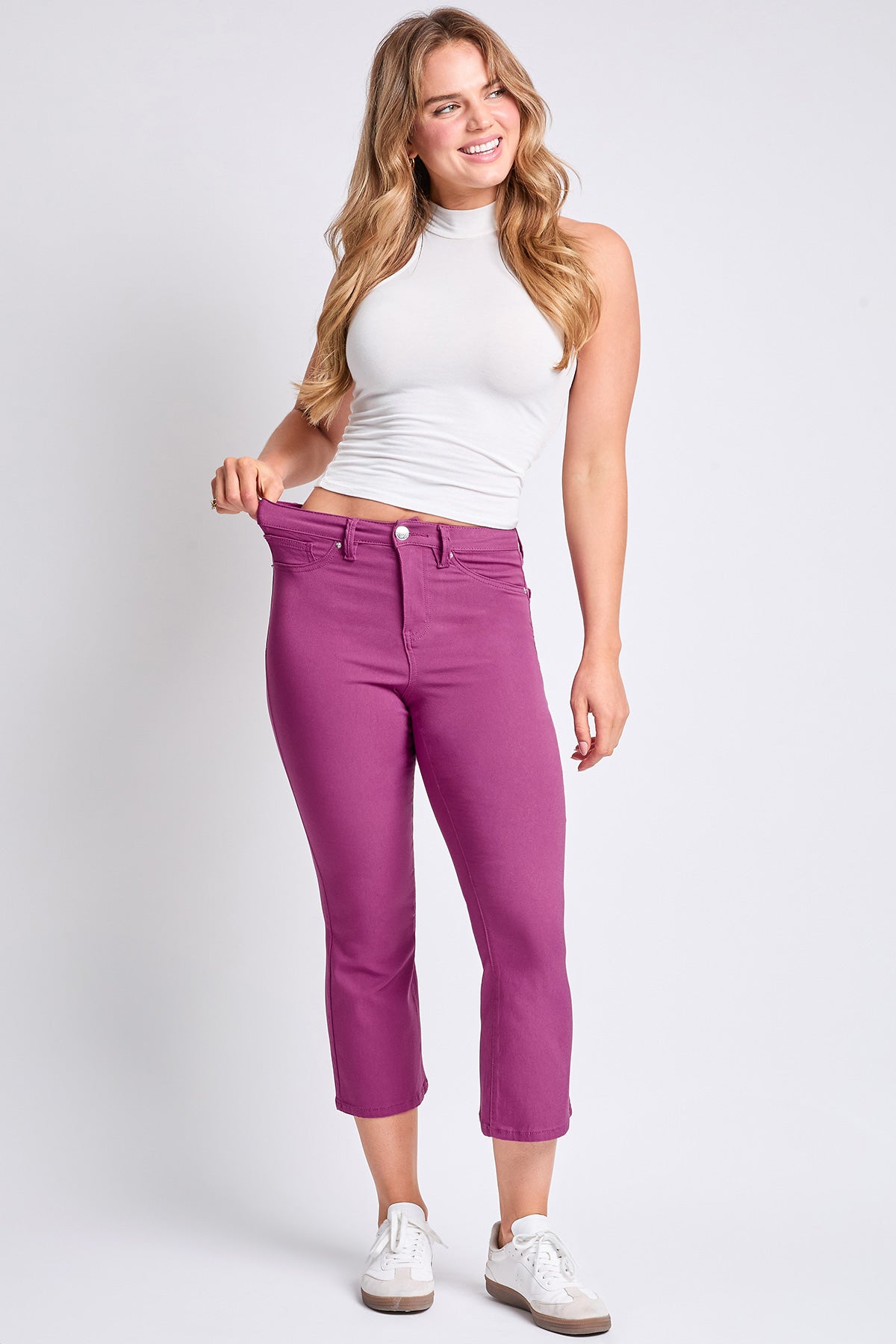 Hyperstretch Cropped Kick Flare Leg Pants