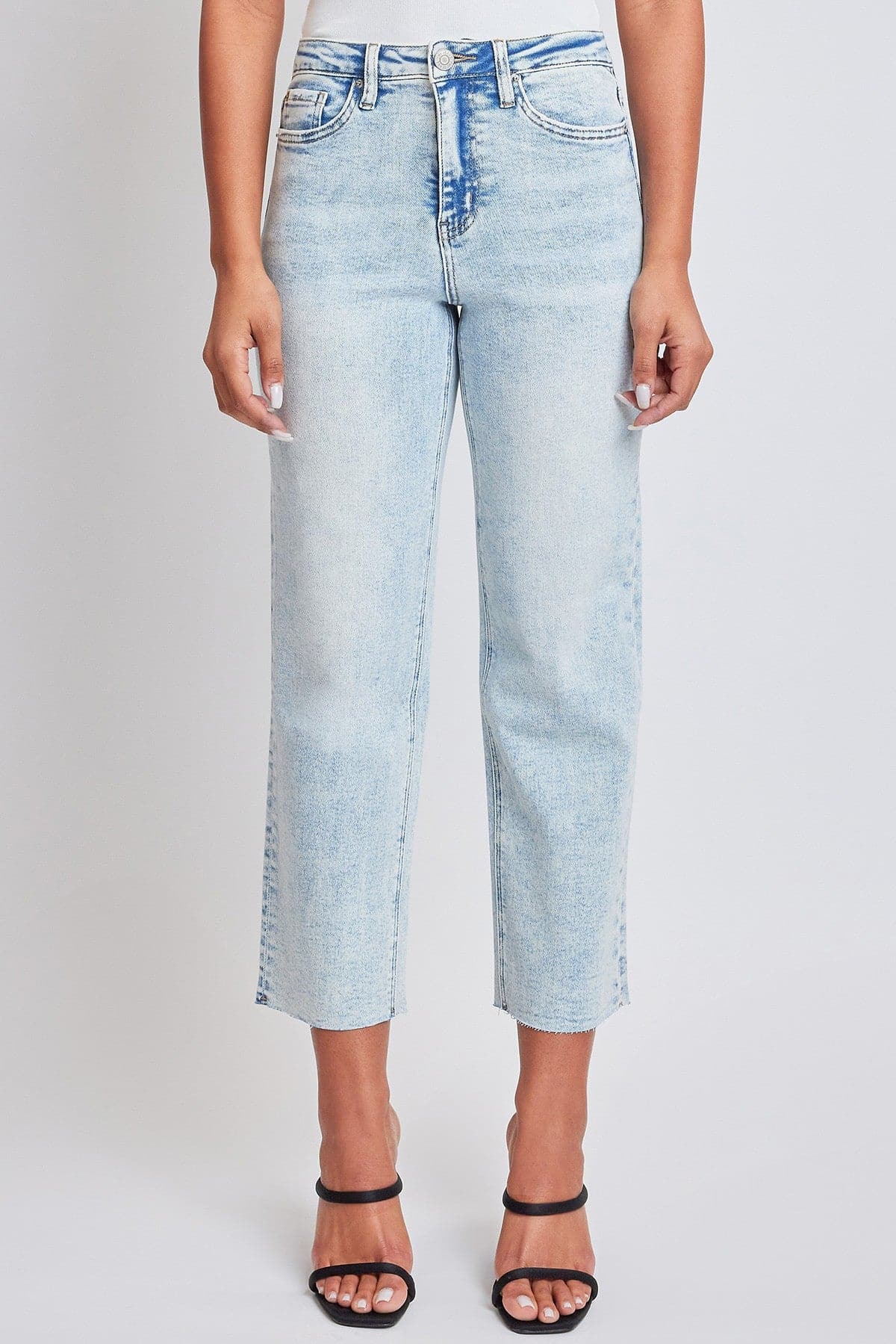 Luxe Cropped Straight Leg Jeans